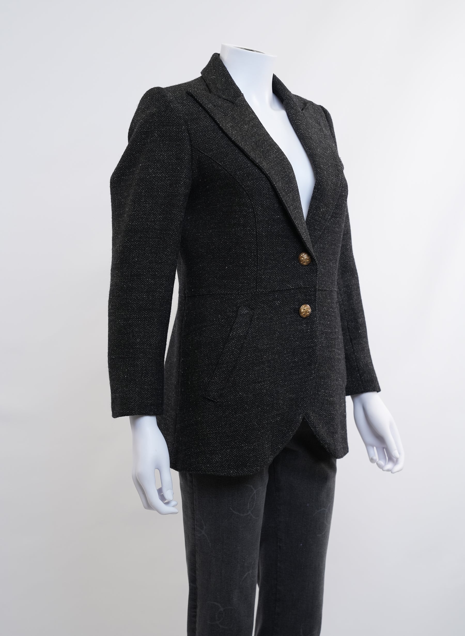 Smythe Charcoal Wool Blazer