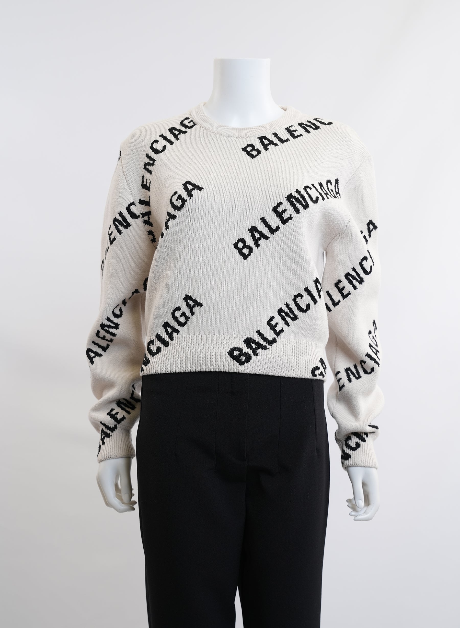 Balenciaga Logo Print Sweater
