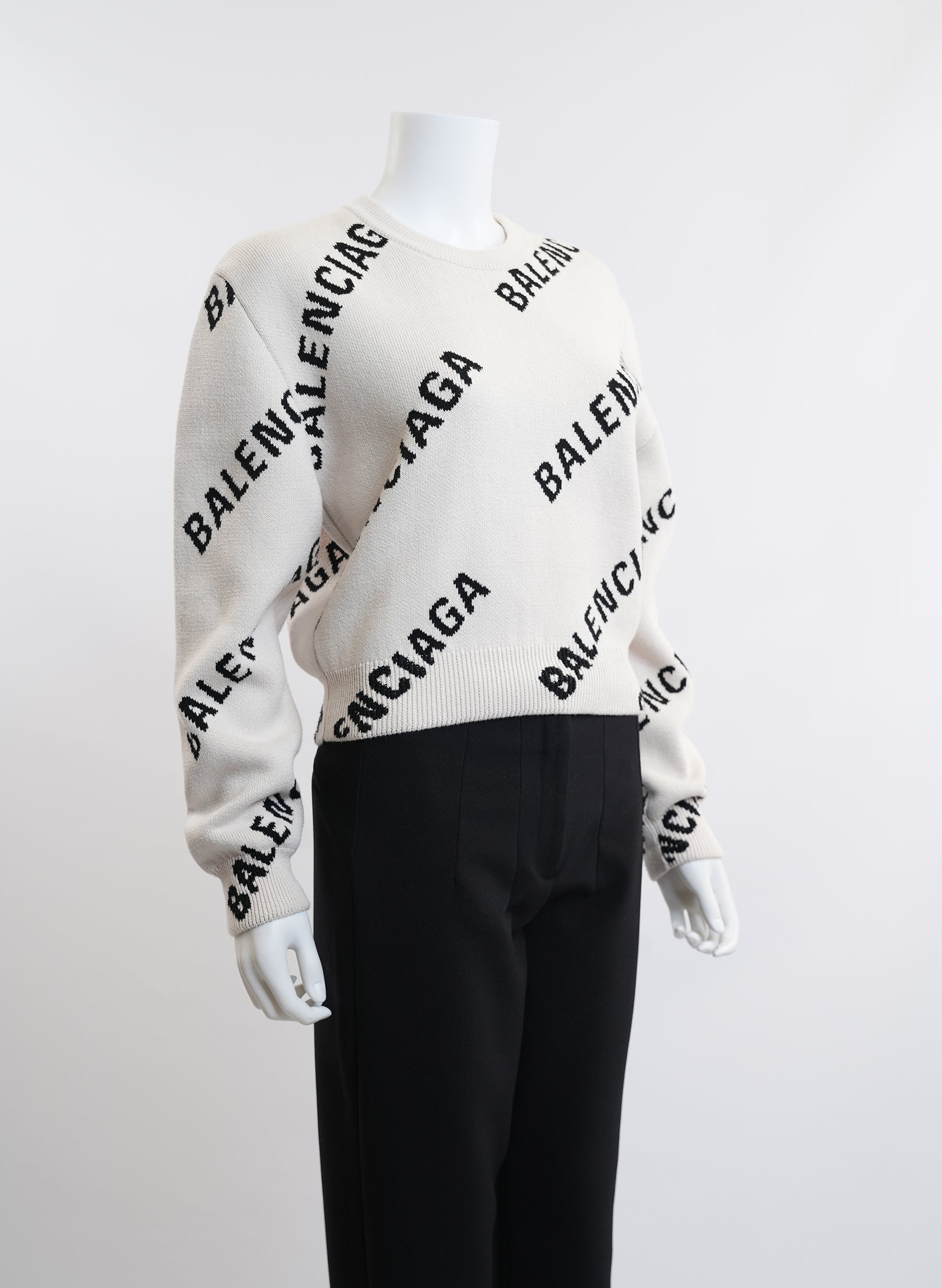Balenciaga Logo Print Sweater