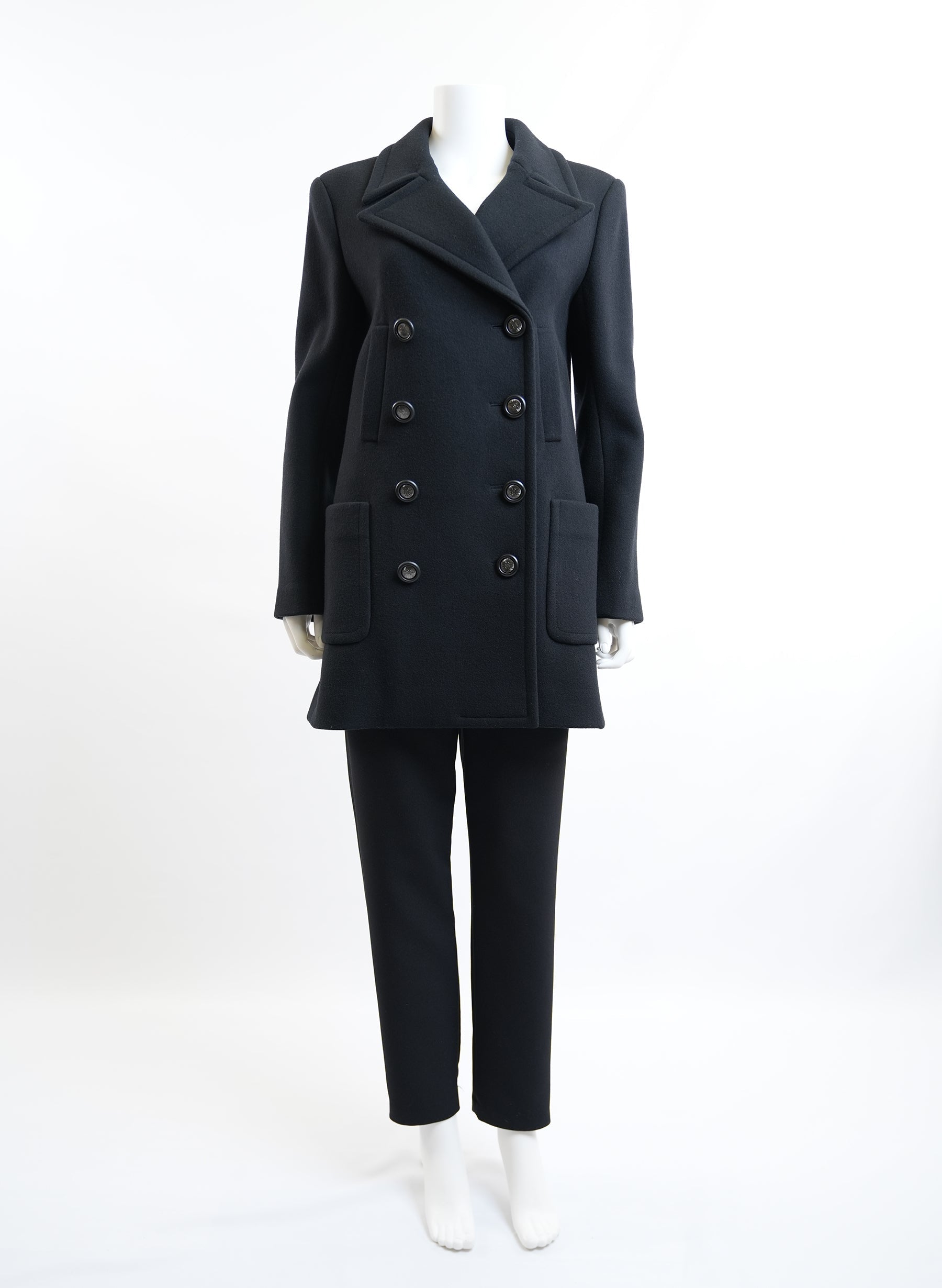 Chanel Double Breasted Peacoat Jacket