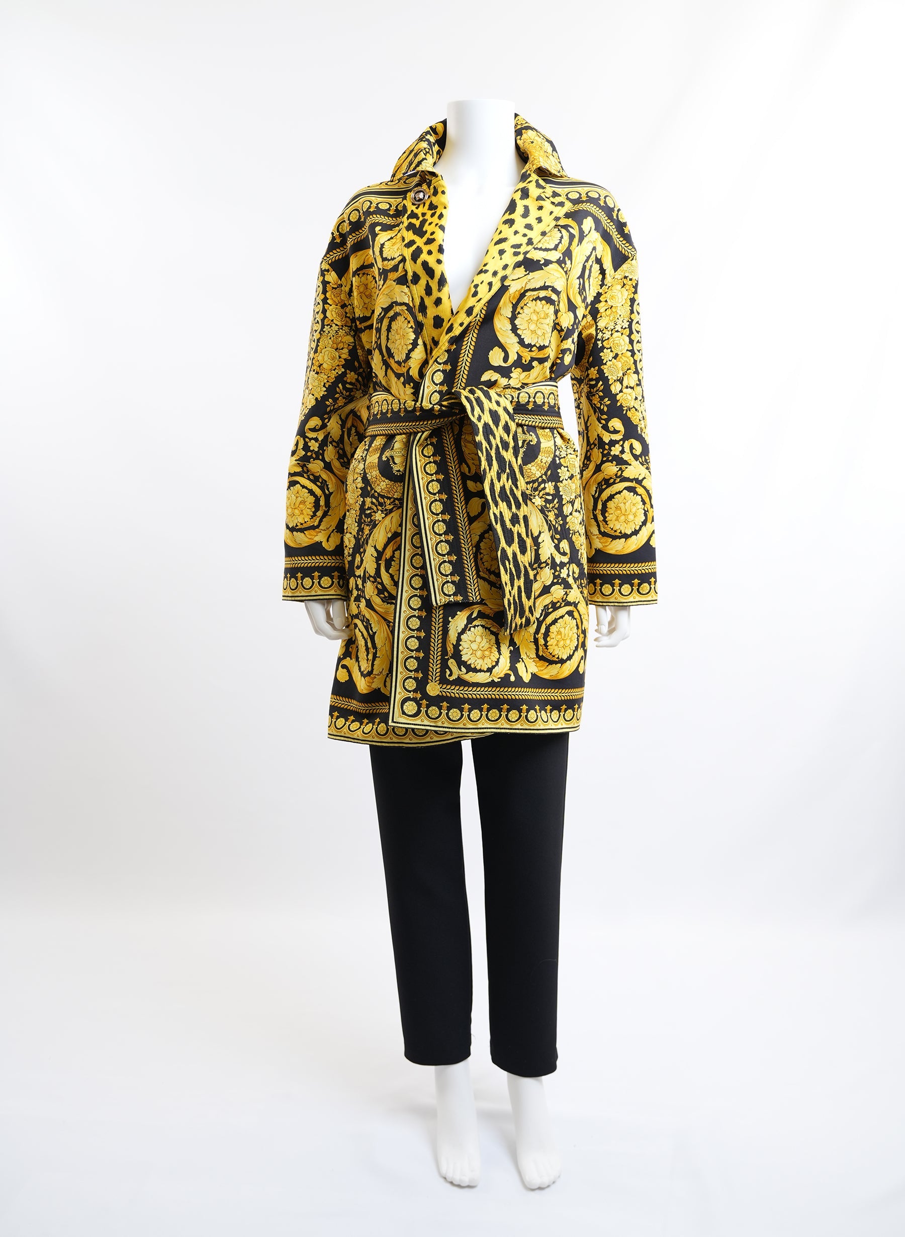 Versace Barocco Print Reversible Coat