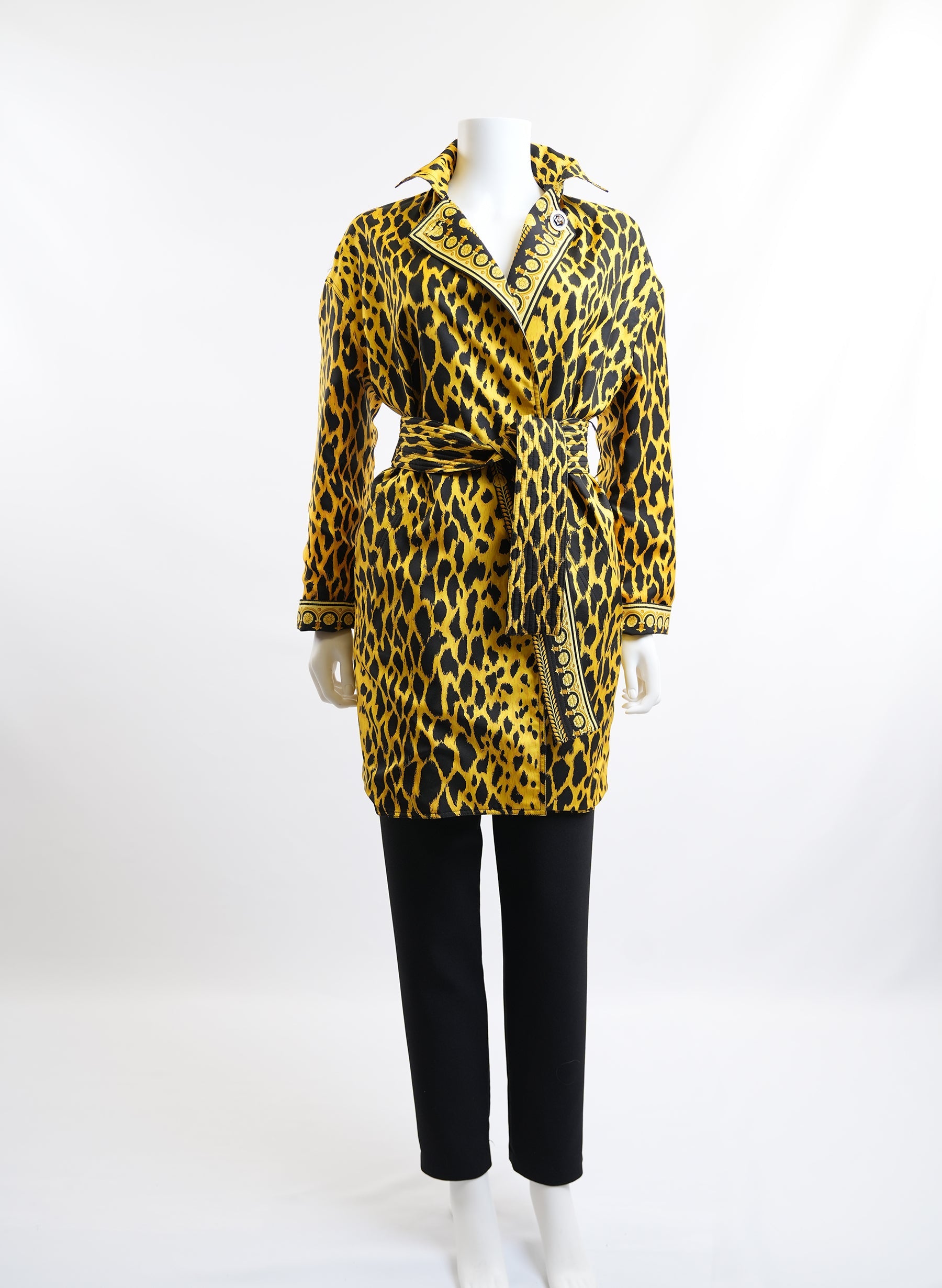 Versace Barocco Print Reversible Coat