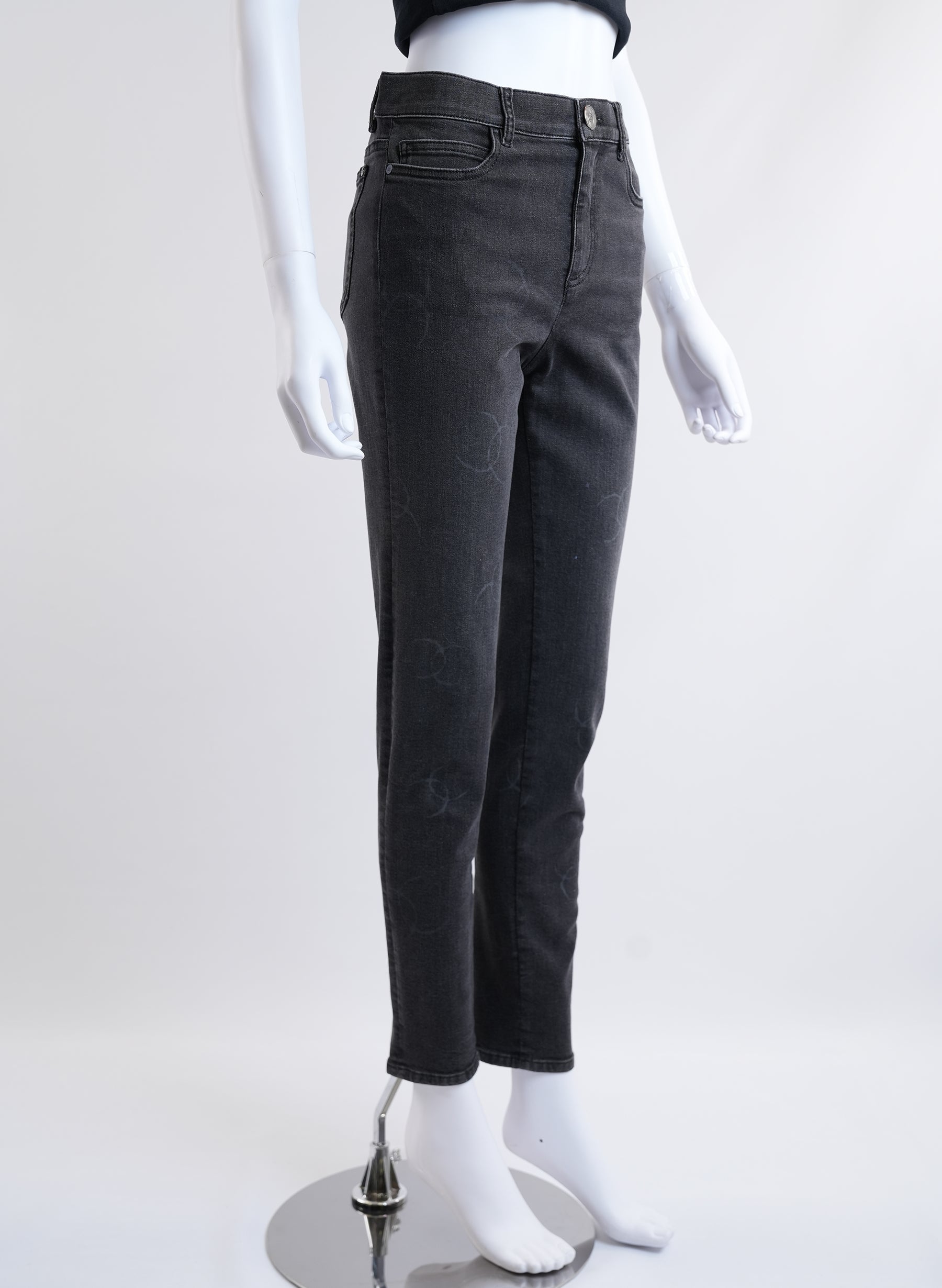 Chanel Straight Black Jeans