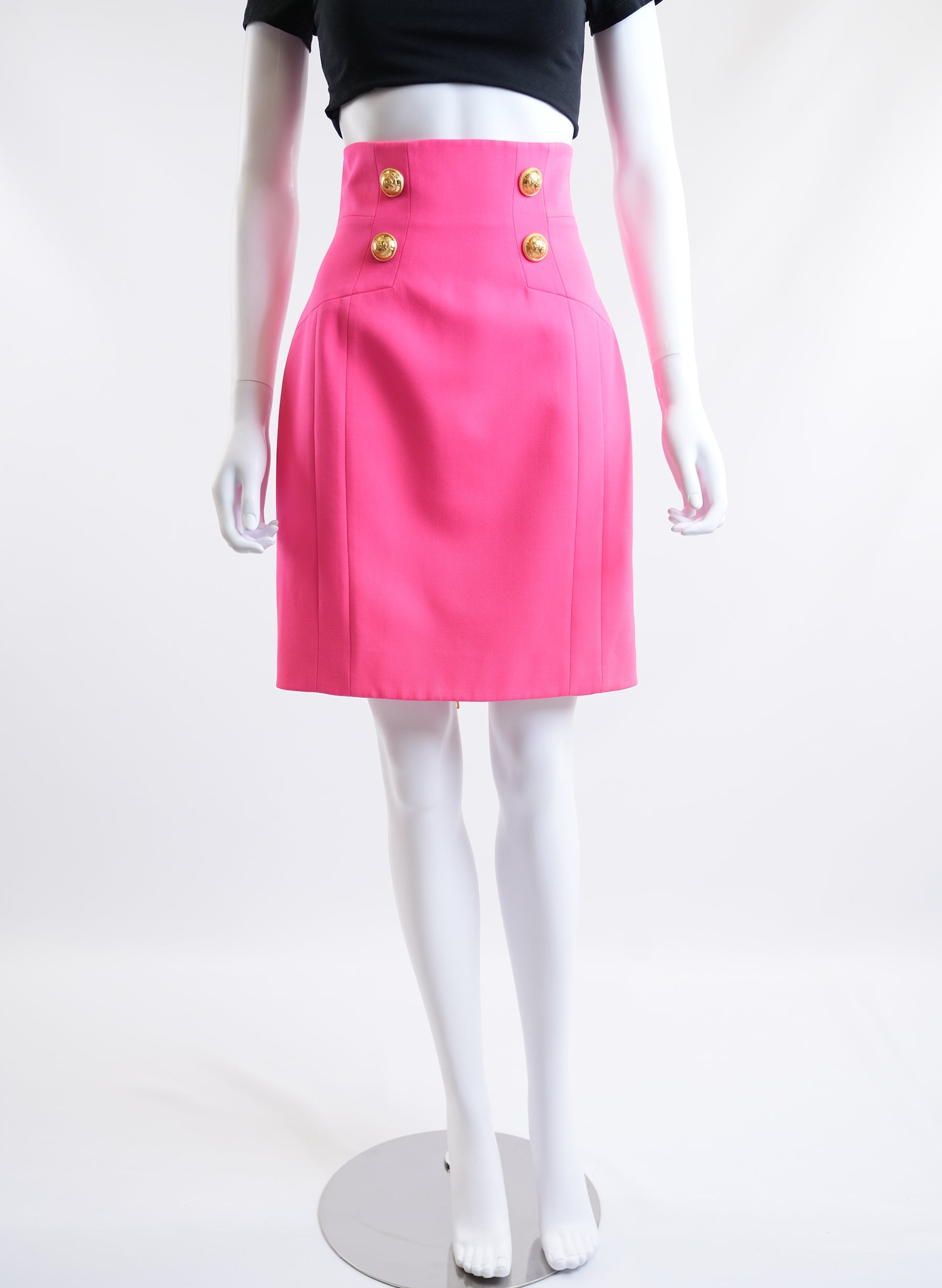 Balmain High Waisted Coral Skirt