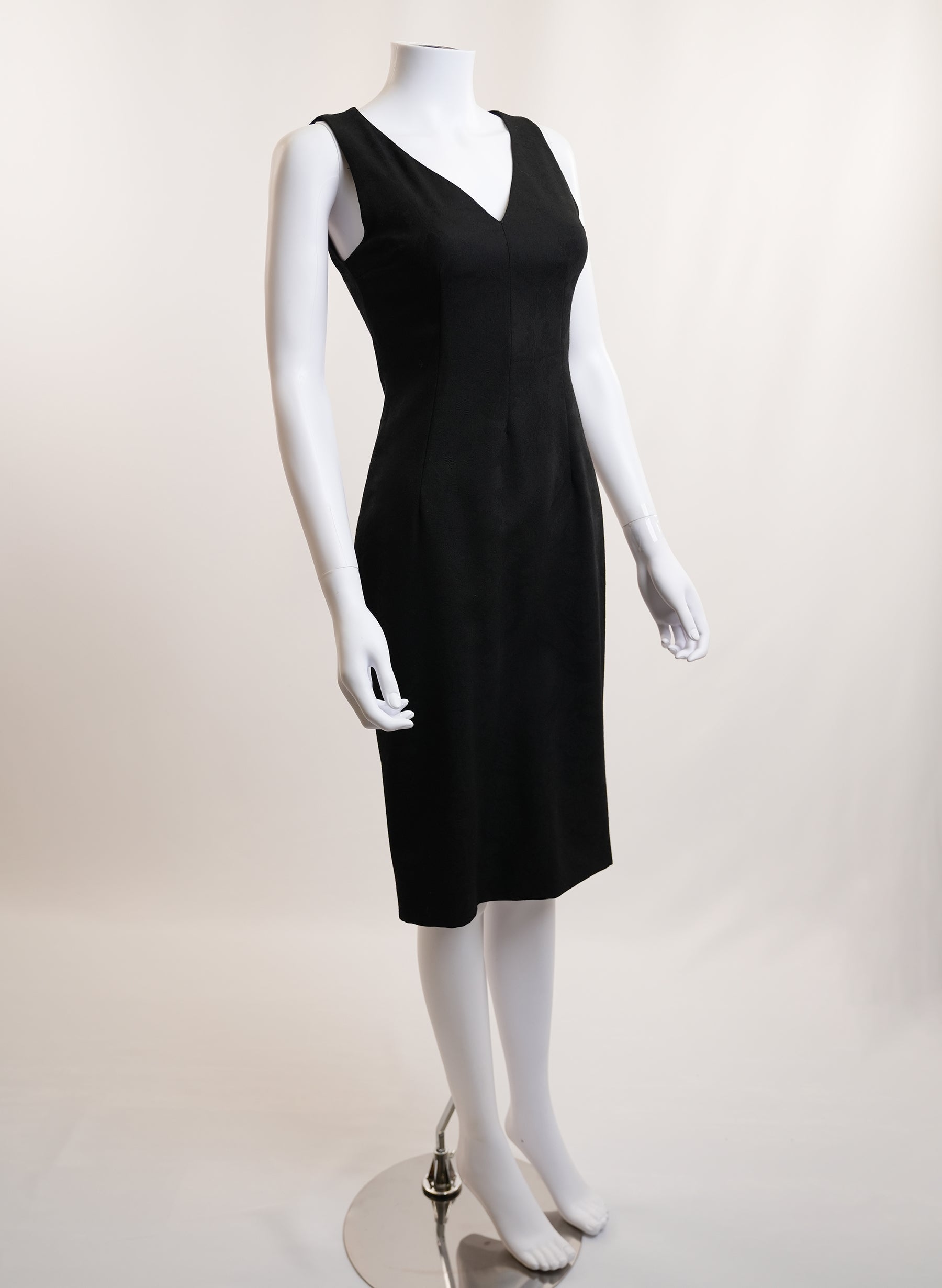 Dolce & Gabbana V-Neck Sleeveless Dress With Leopard Lining