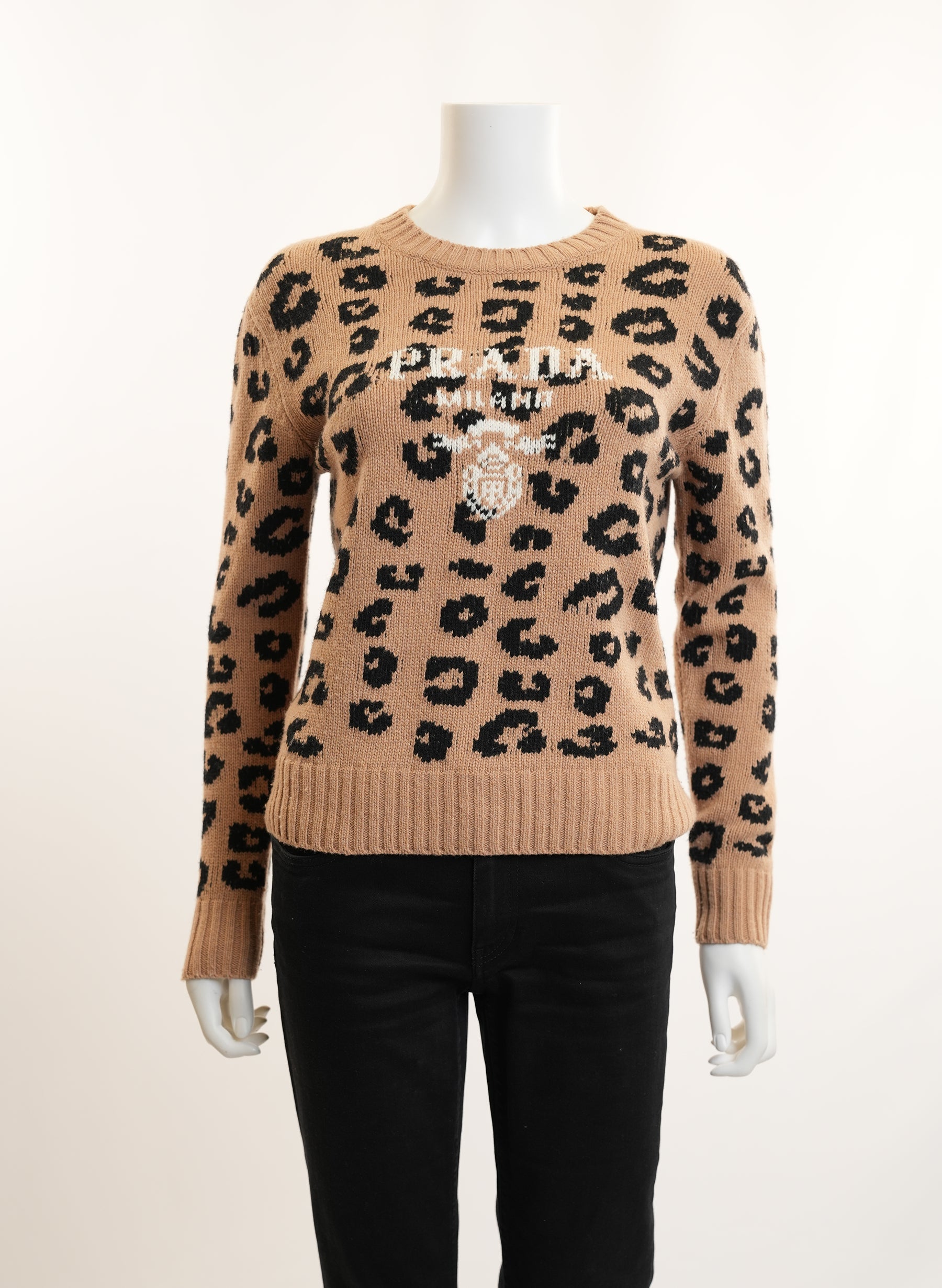 Prada Leopard Cashmere Wool Sweater