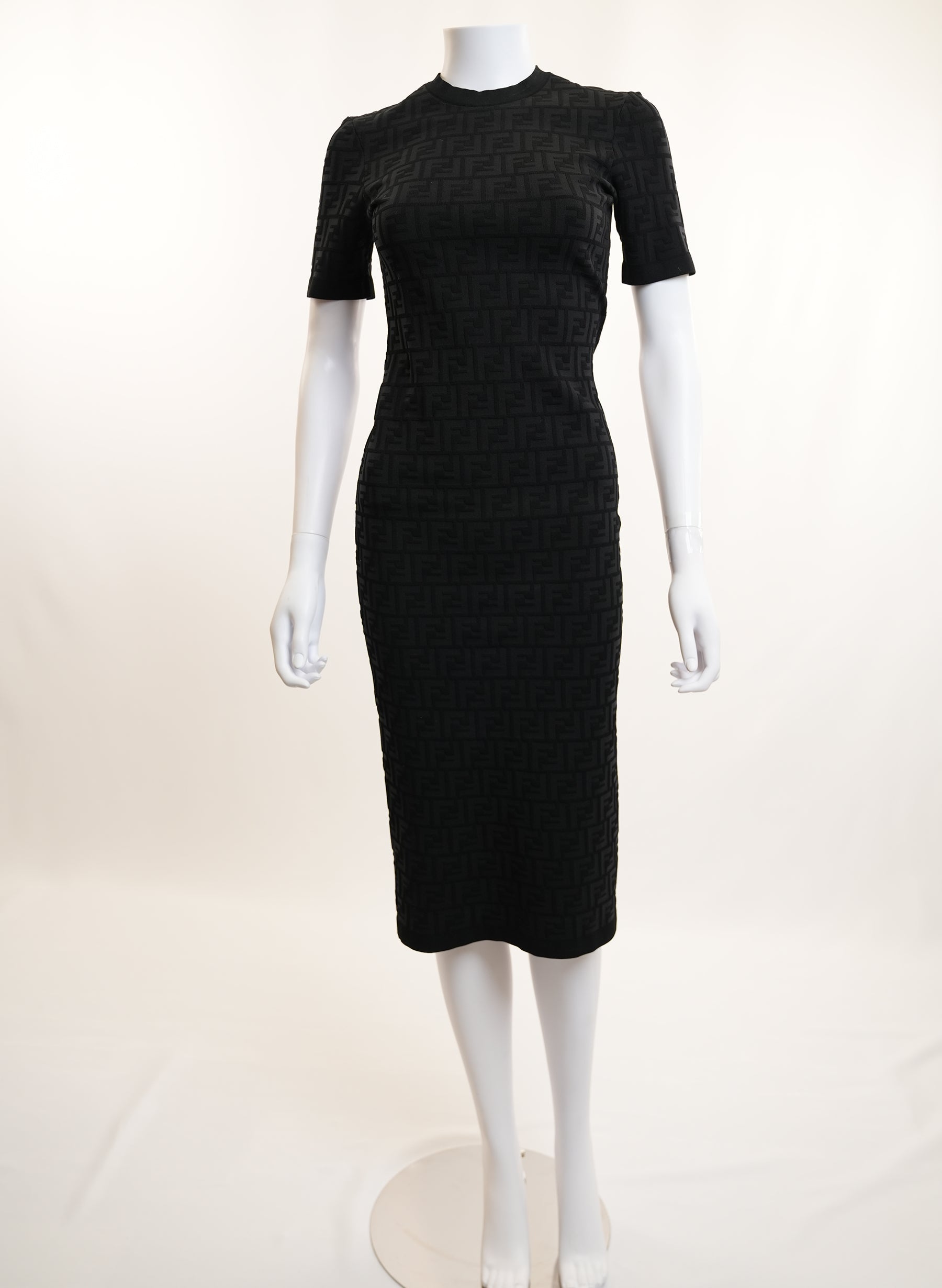 Fendi Black FF Cotton Dress