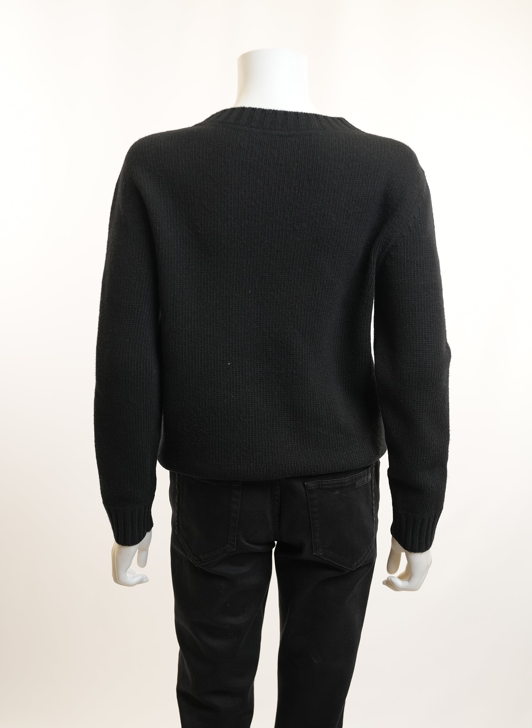 Prada Cashmere Wool Logo Crewneck Sweater