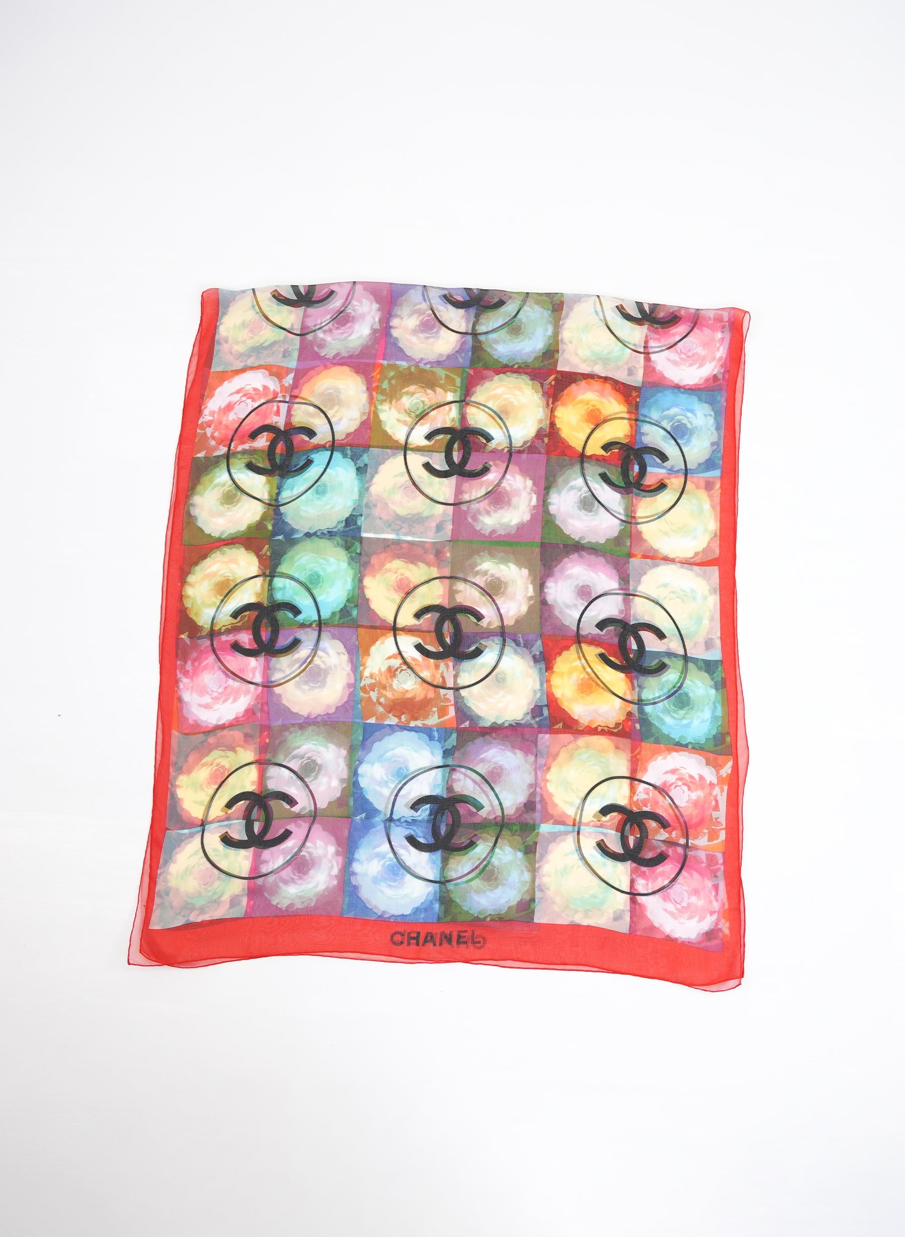 Chanel Silk CC Scarf