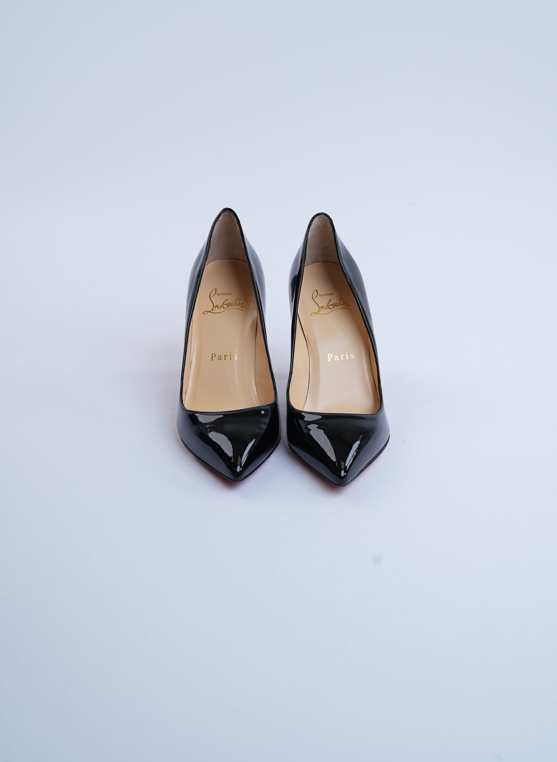 Christian Louboutin Black 85 Patent Calf Heels