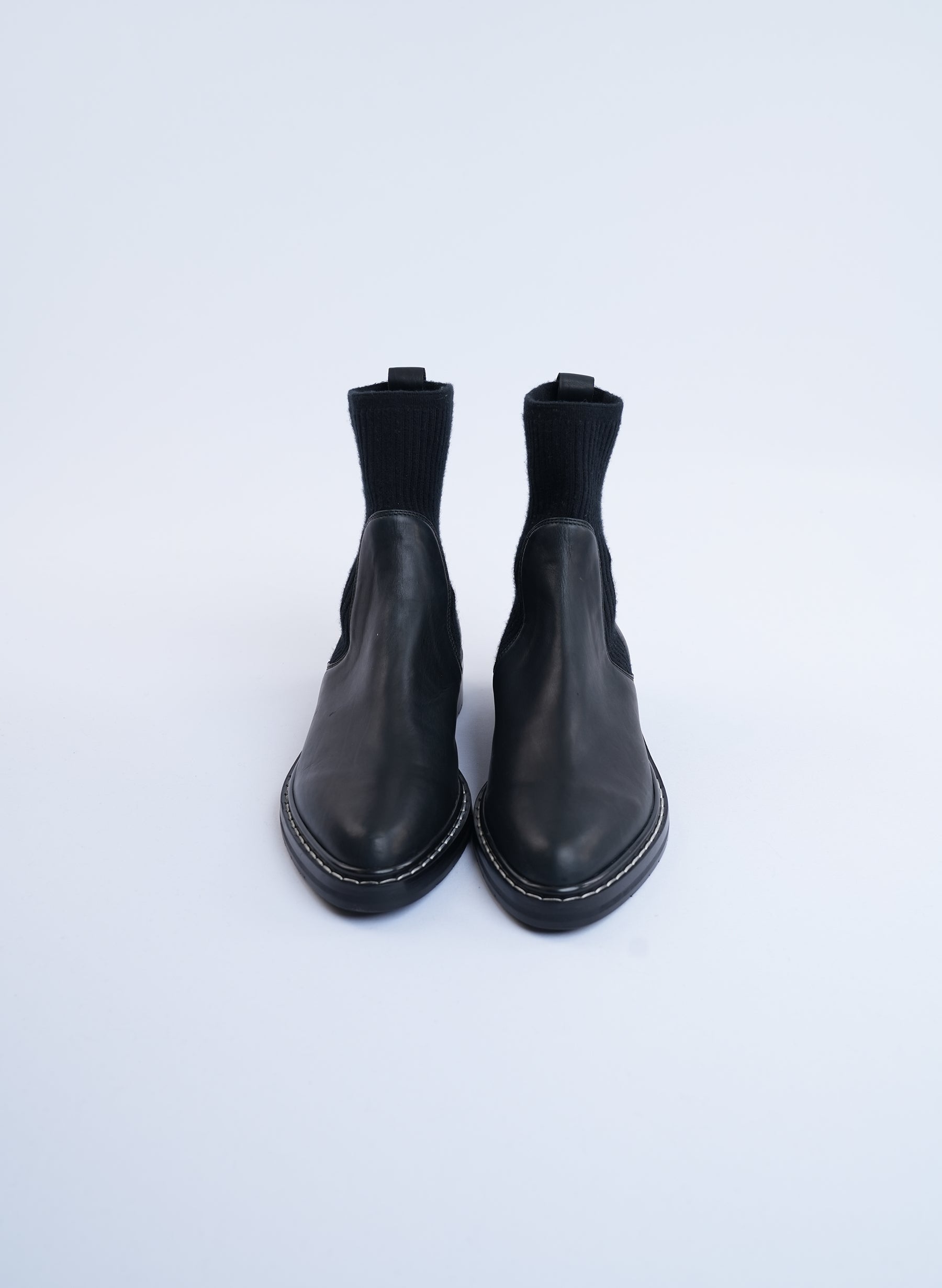 The Row Fara Ribbed Cashmere Chelsea Boots