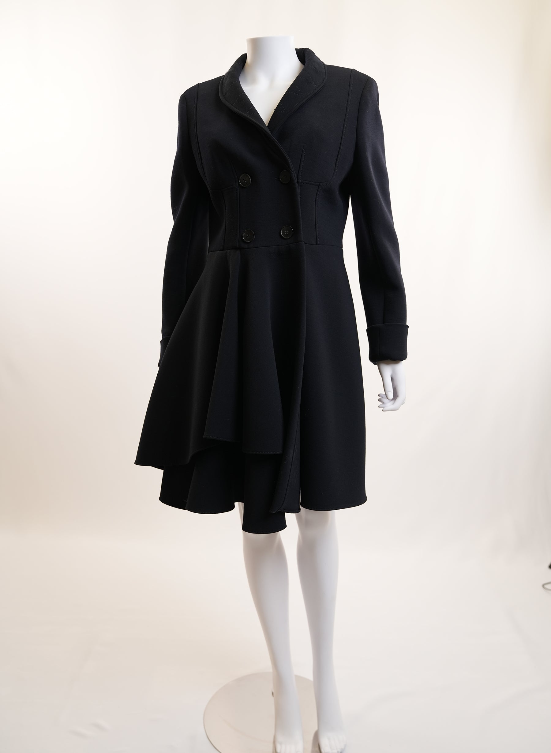 Alexander McQueen Flared Wool Coat