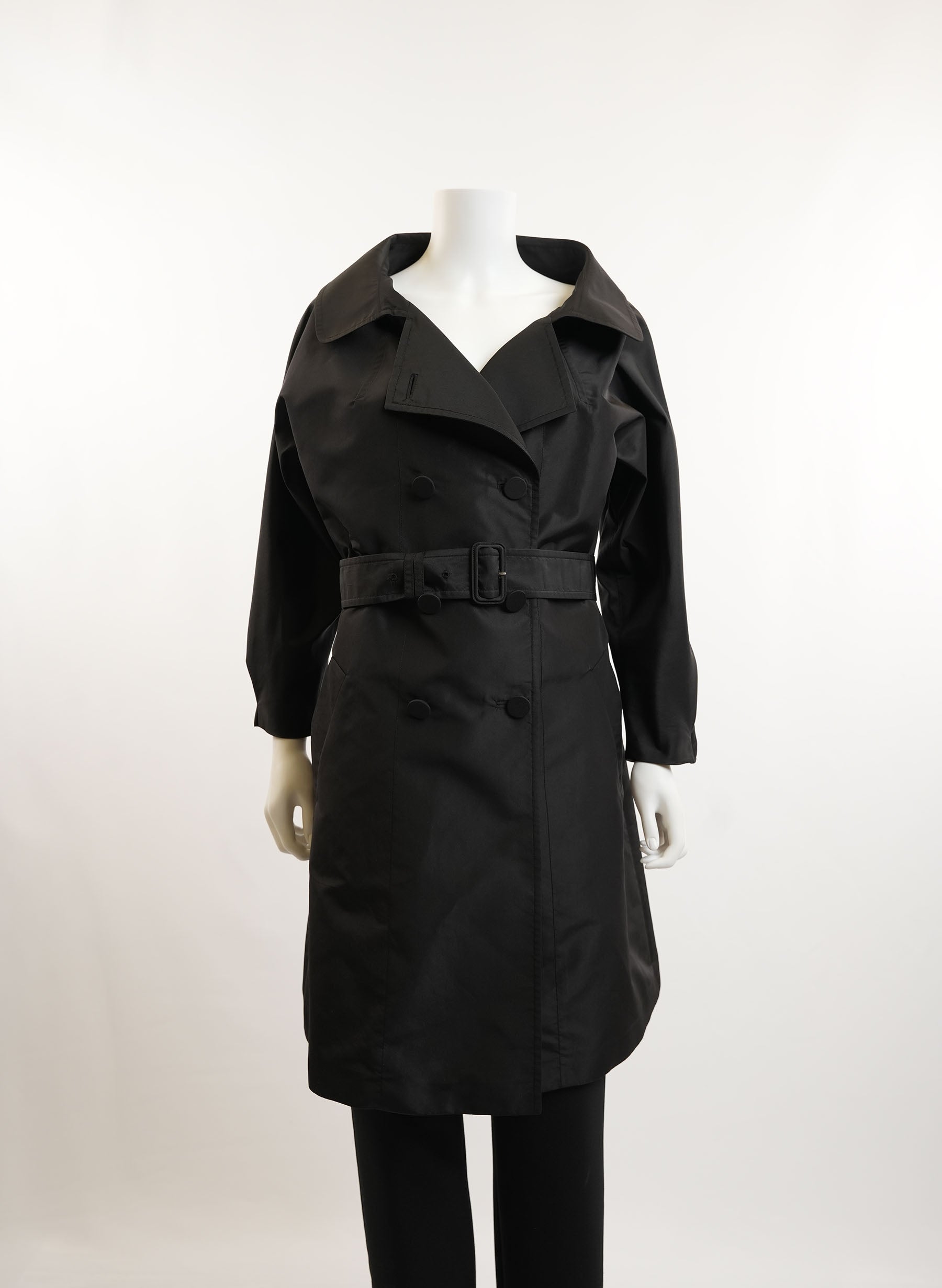 Trench-coat Prada en nylon ceinturé