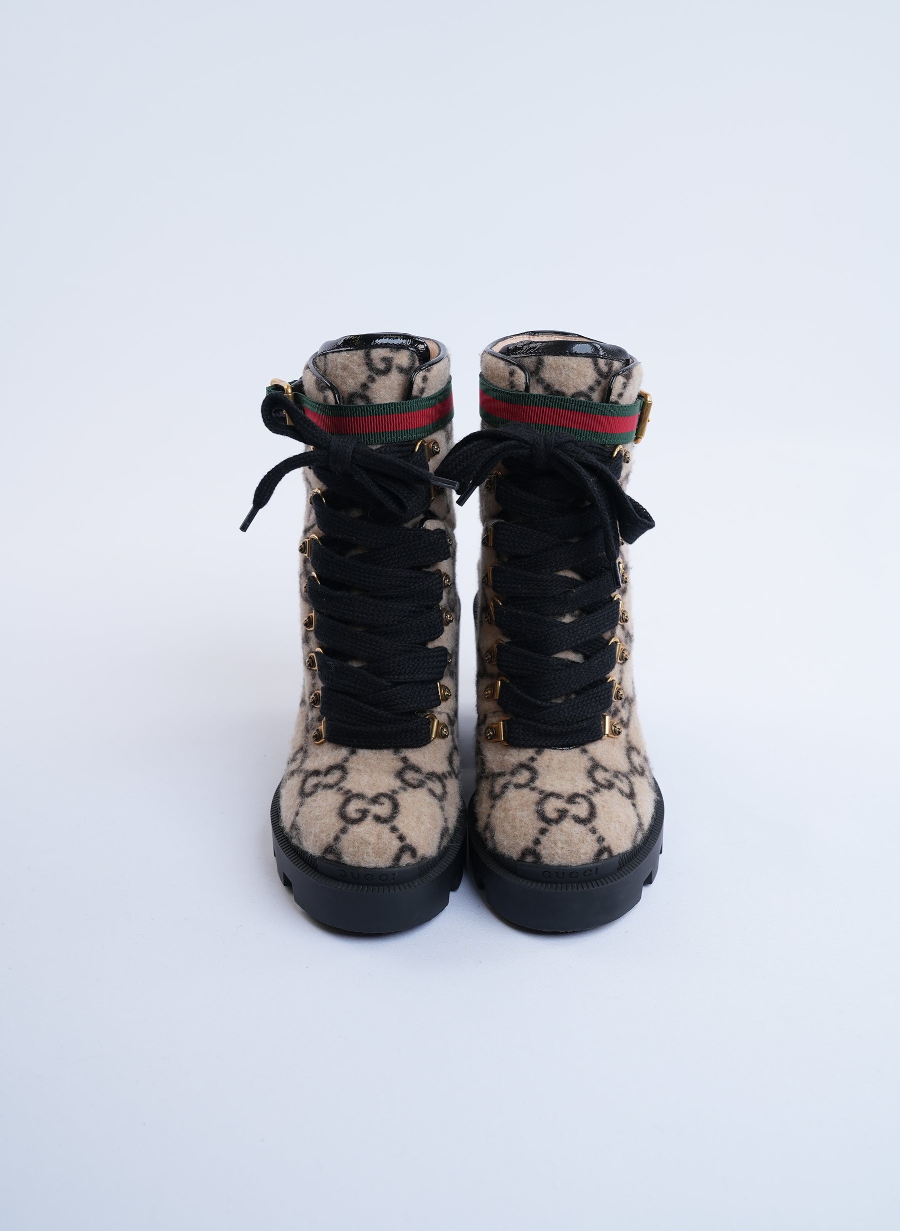 Gucci GG Wool Ankle Boots