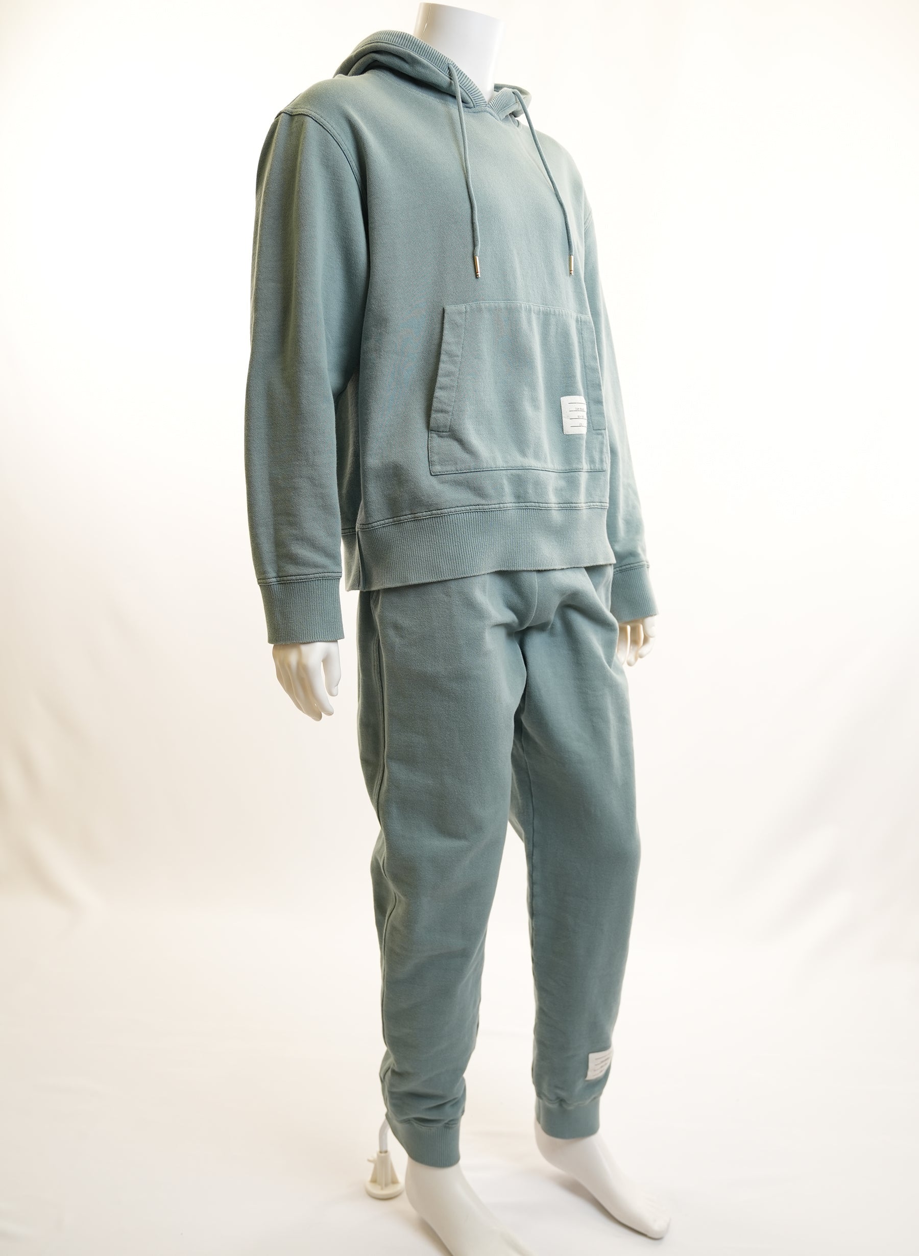 Thom Browne Teal Hooded Cotton Tracksuit