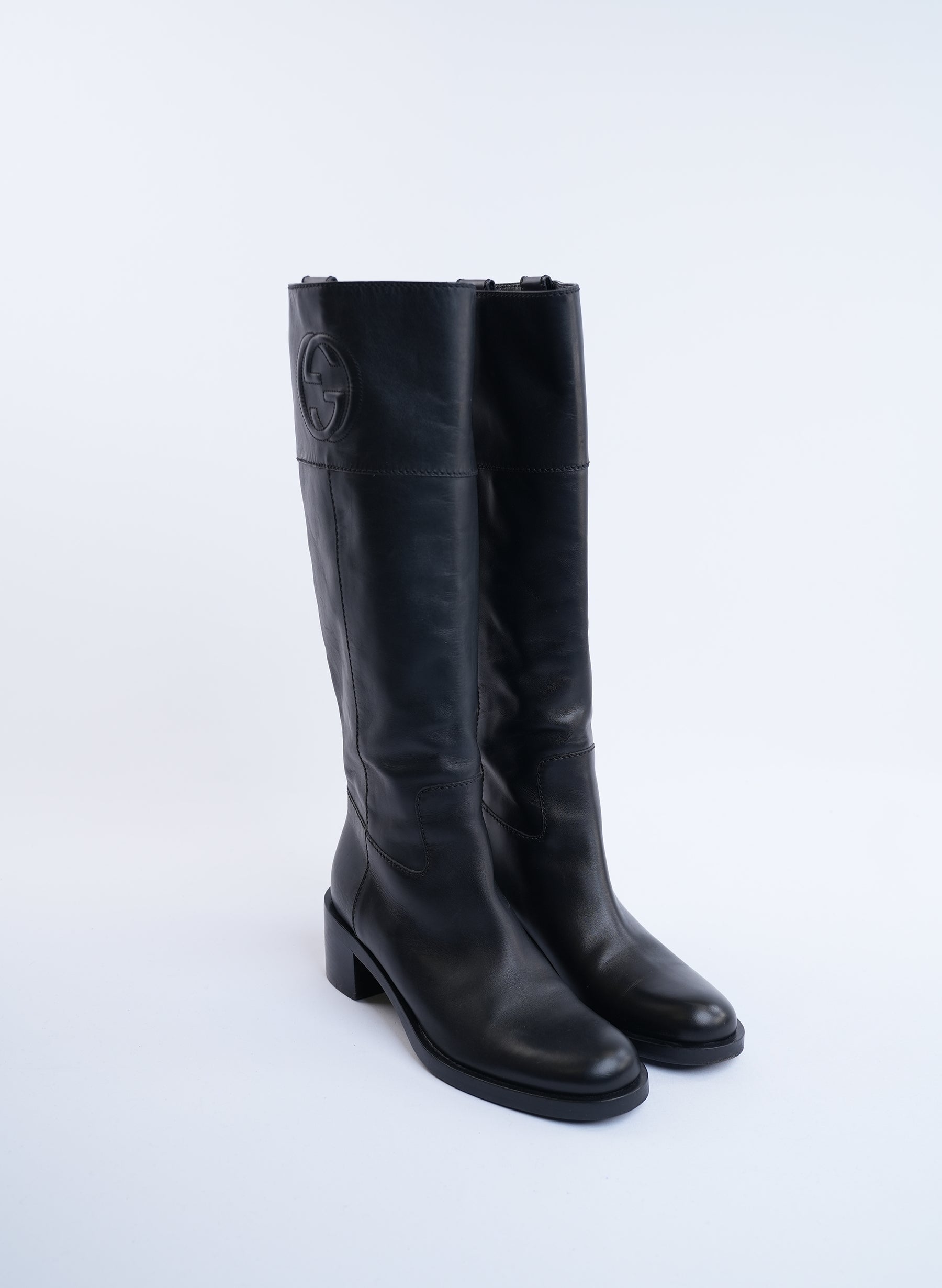 Gucci Logo Black Boots