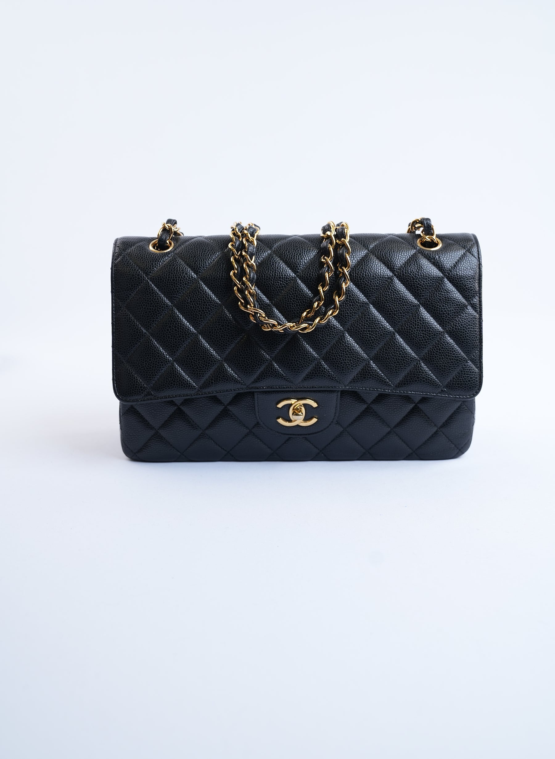 Chanel Classic Flap Bag With Gold Hardware