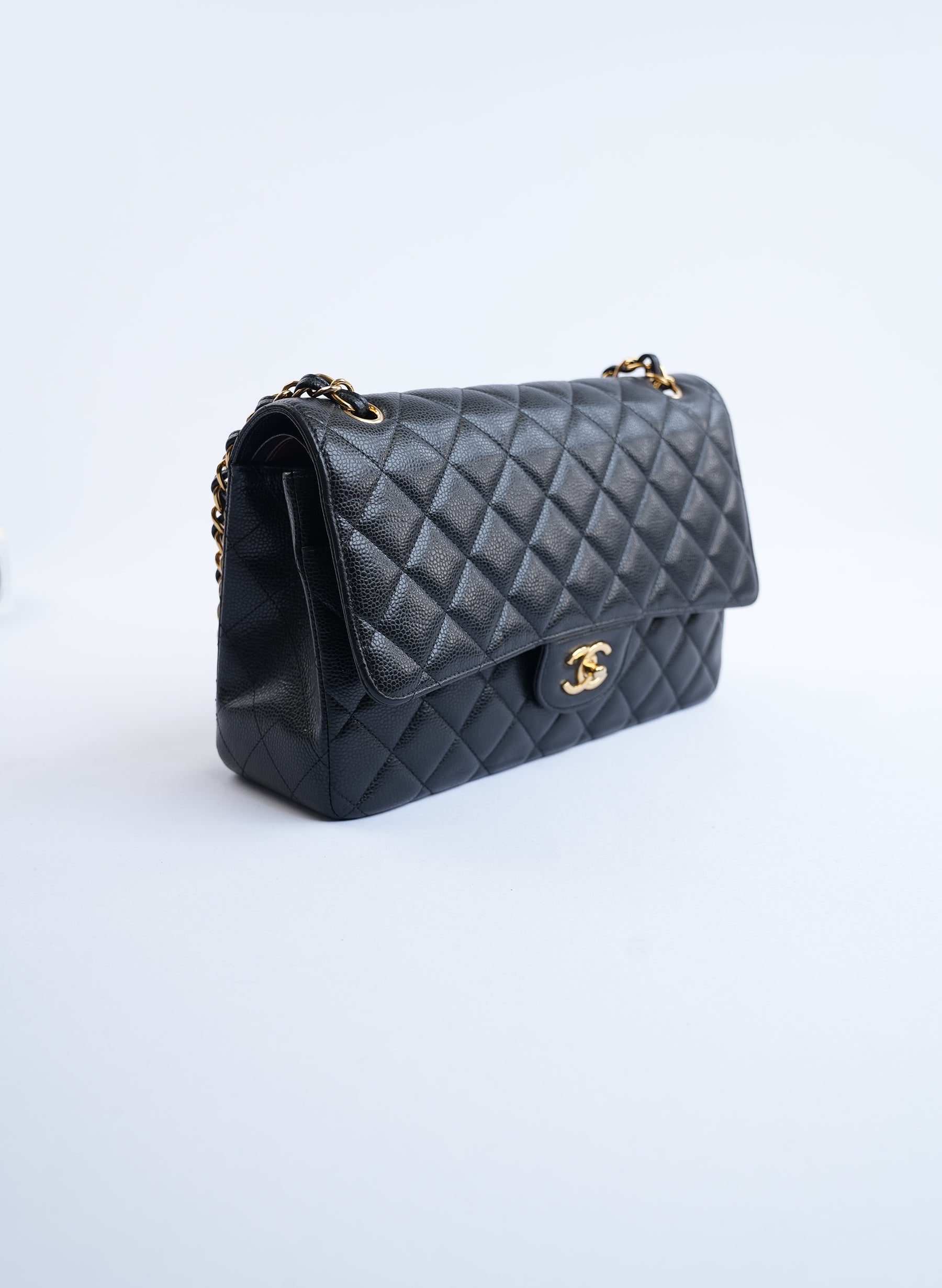 Chanel Classic Flap Bag With Gold Hardware