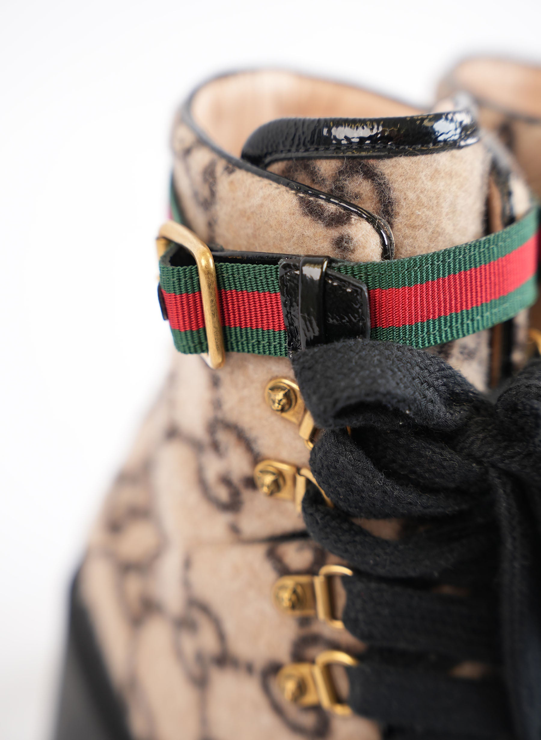 Gucci GG Monogram Wool Ankle Boots