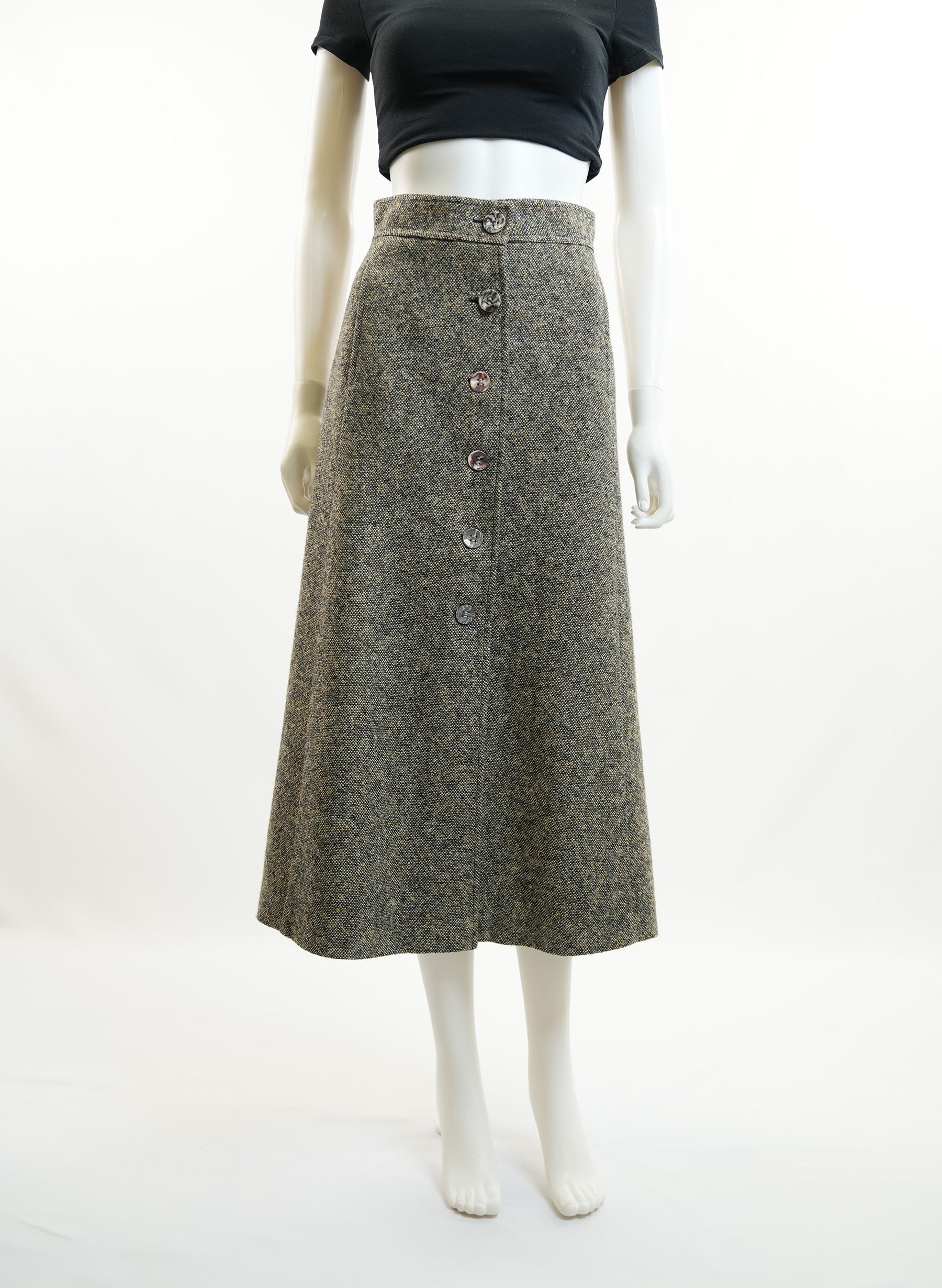 Chloe Wool Blend Midi Skirt