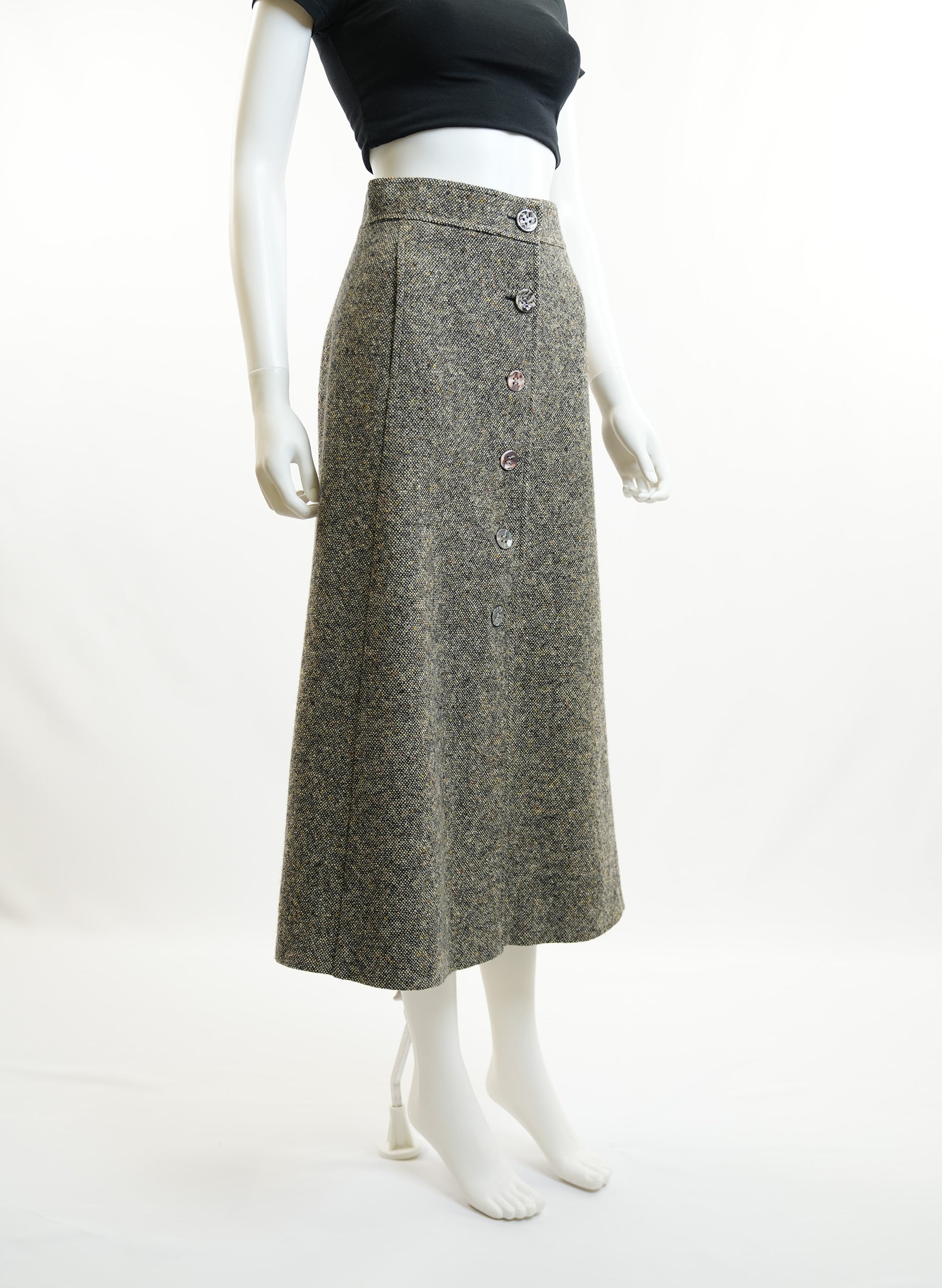 Chloe Wool Blend Midi Skirt