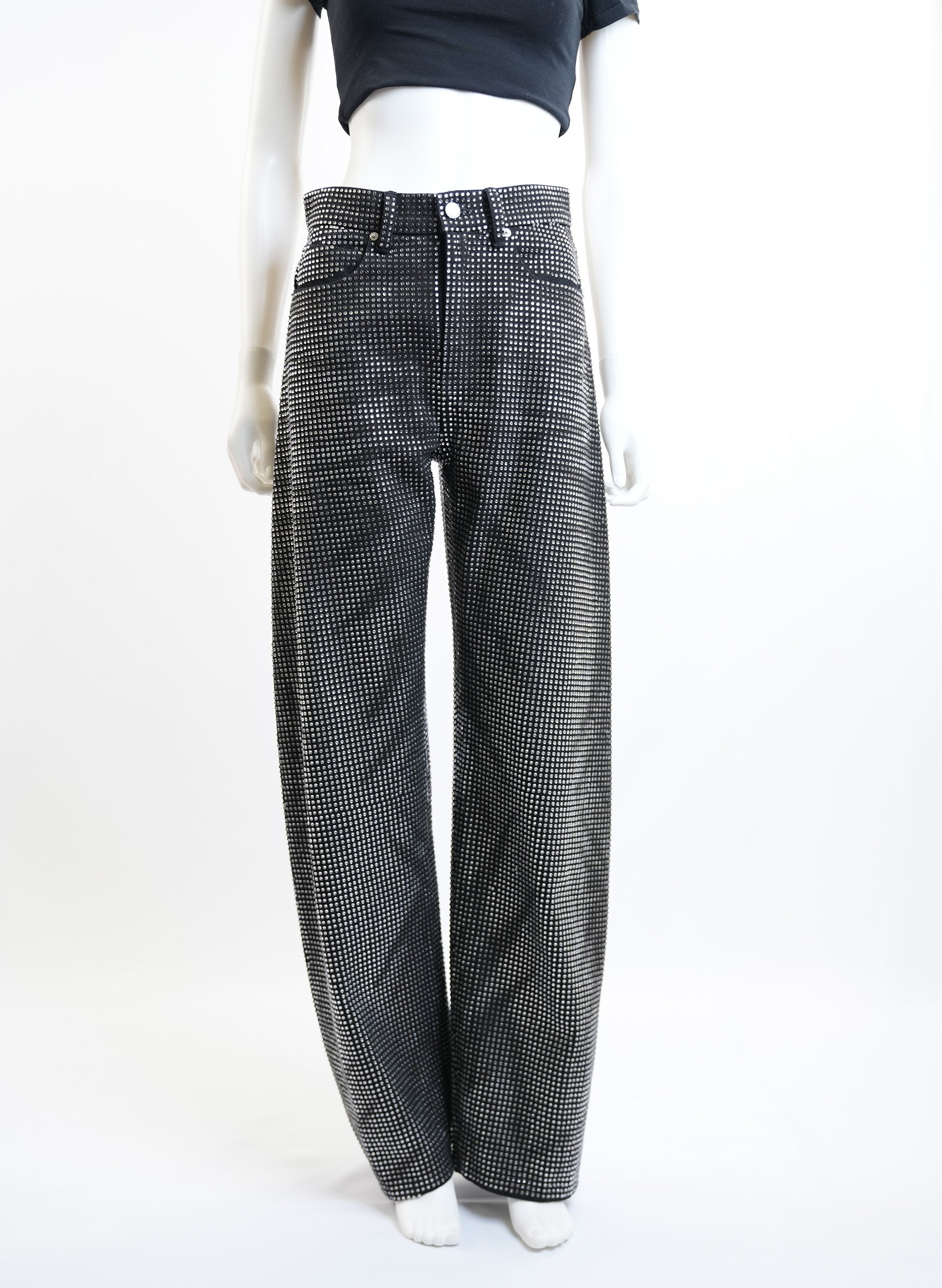 Alexander Wang Distressed Crystal Balloon Jeans