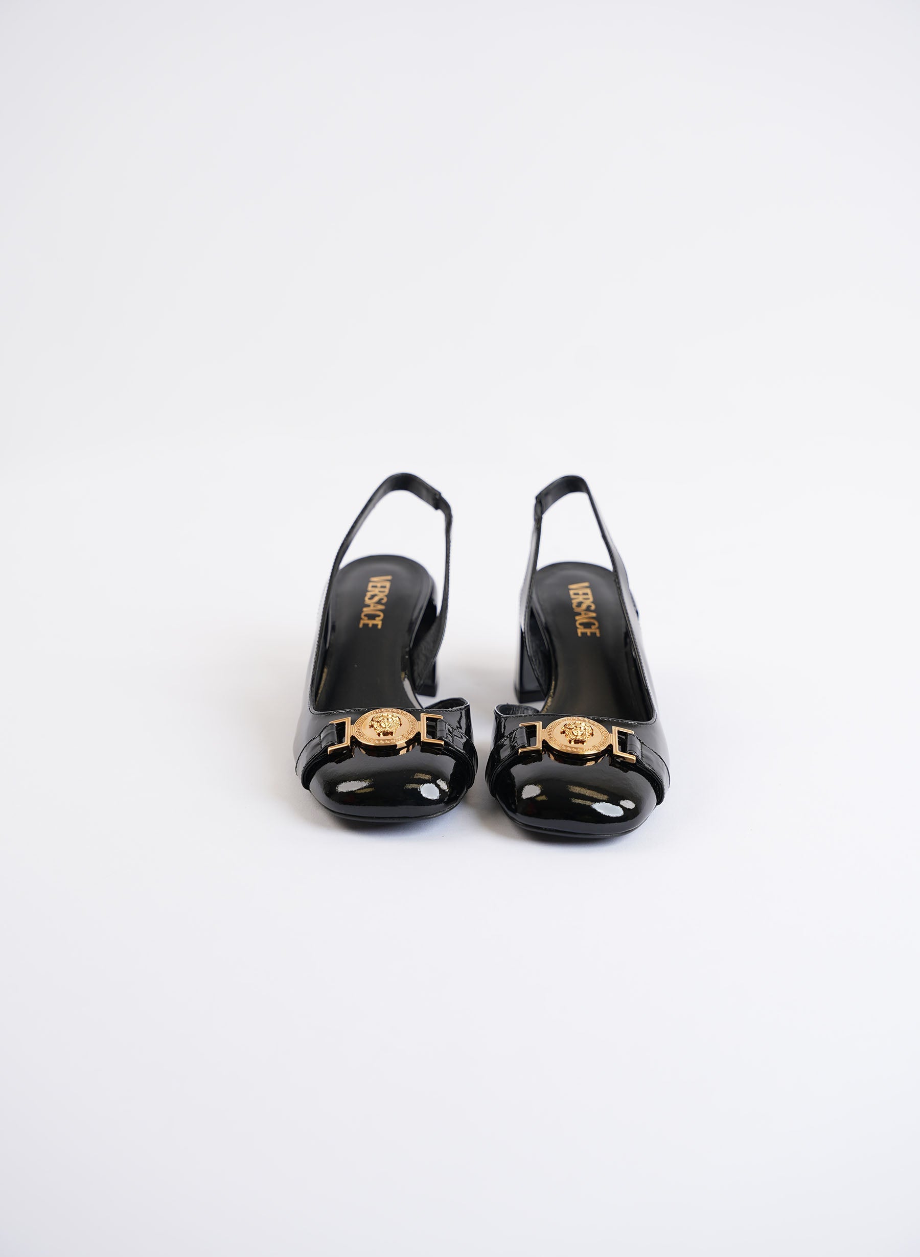 Versace Slingback Patent Leather Heels