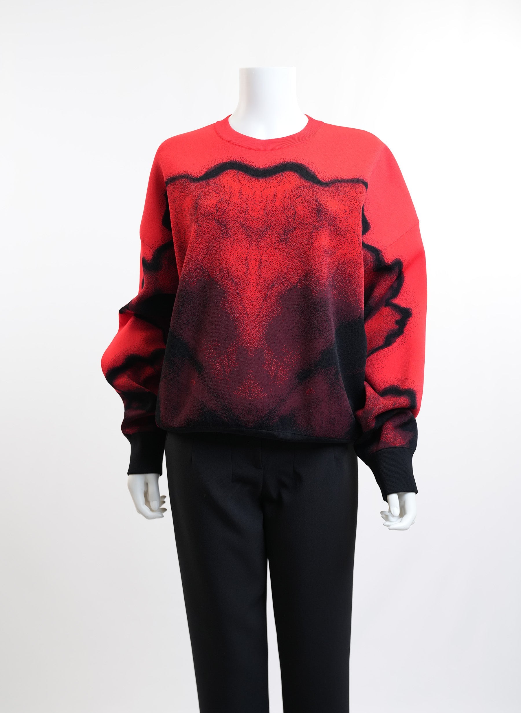 Alexander McQueen Ink Flower Crewneck Sweater