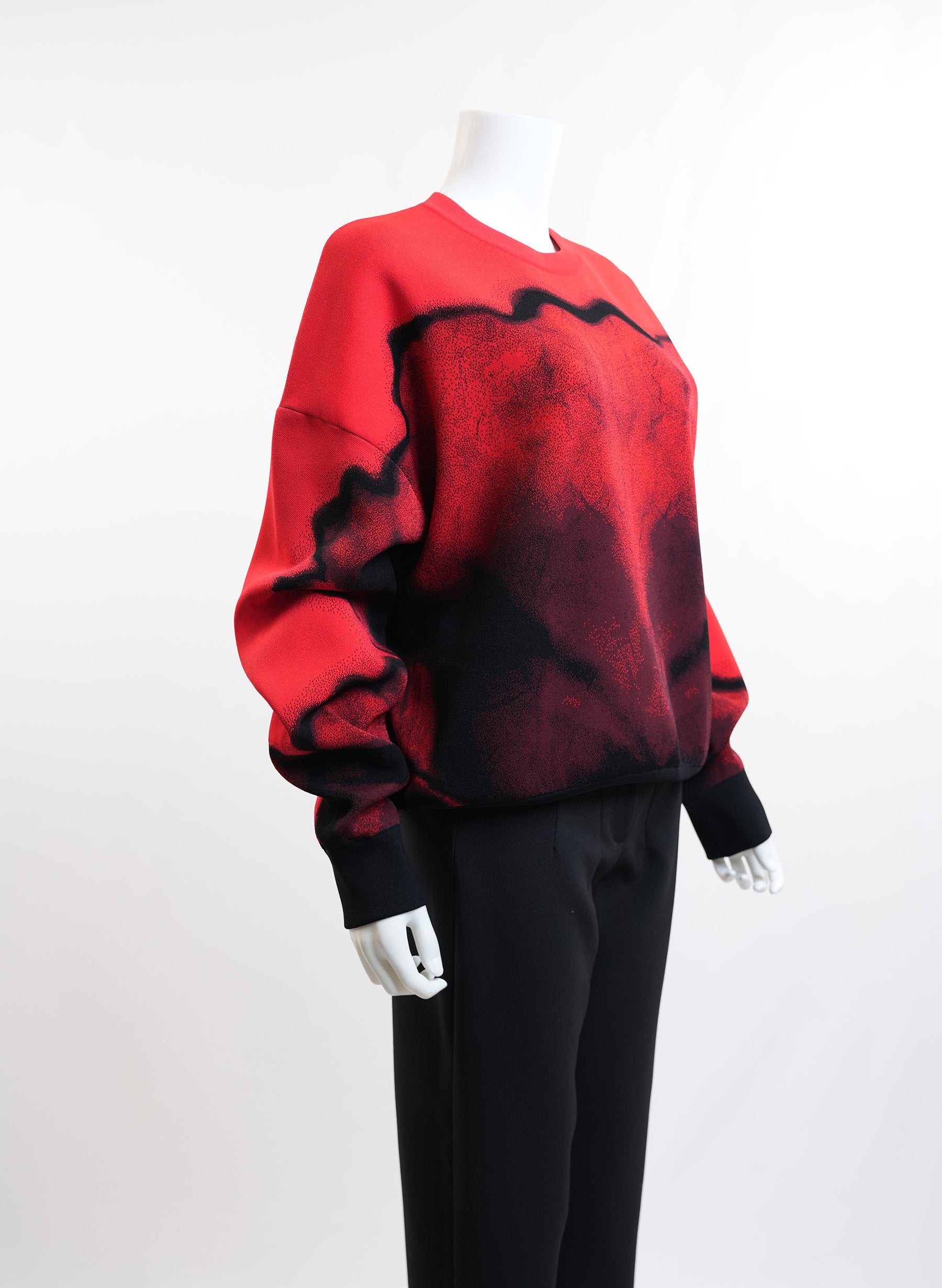 Alexander McQueen Ink Flower Crewneck Sweater