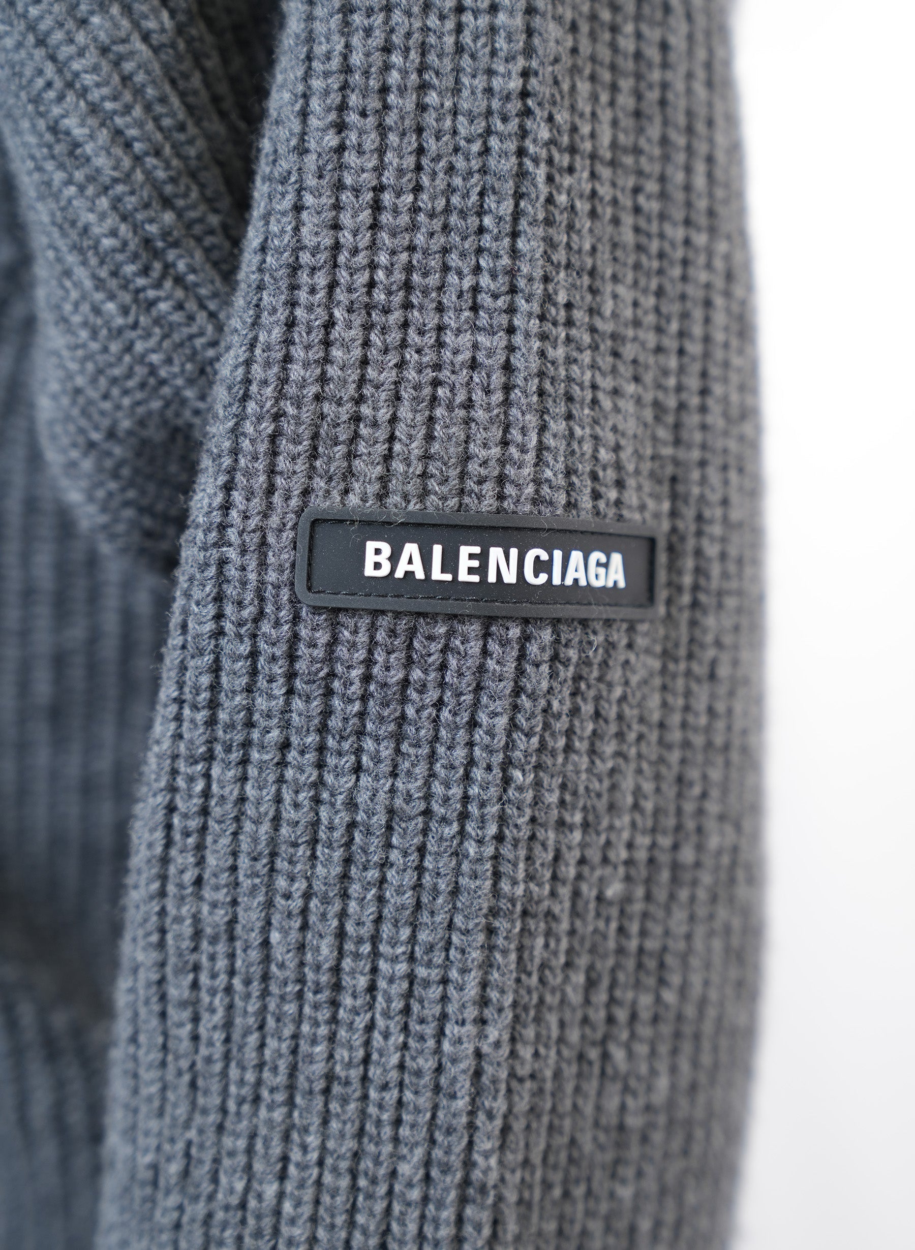 Balenciaga Grey Pull On Sweater