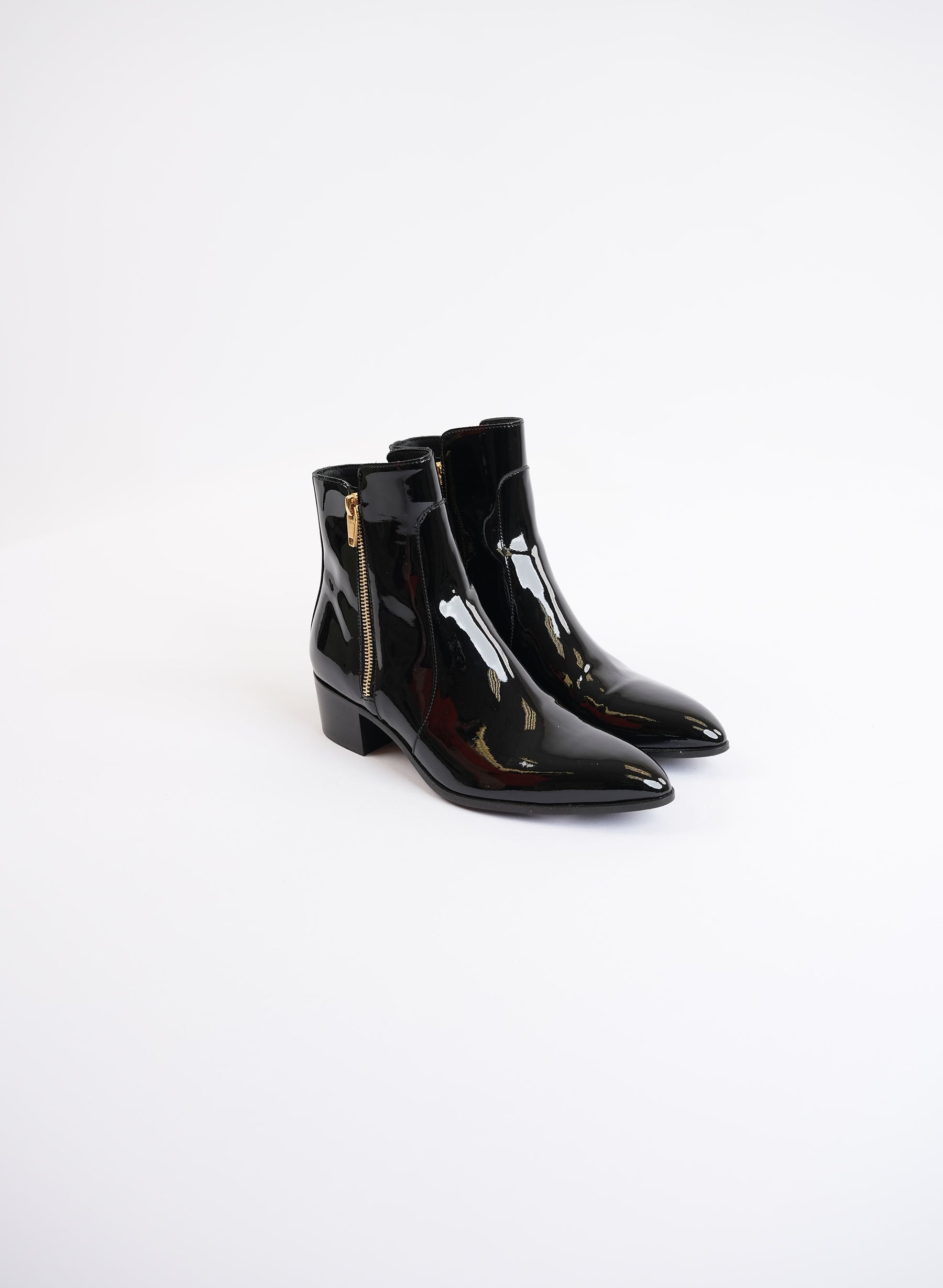 Bottines Balmain Roxie en cuir verni