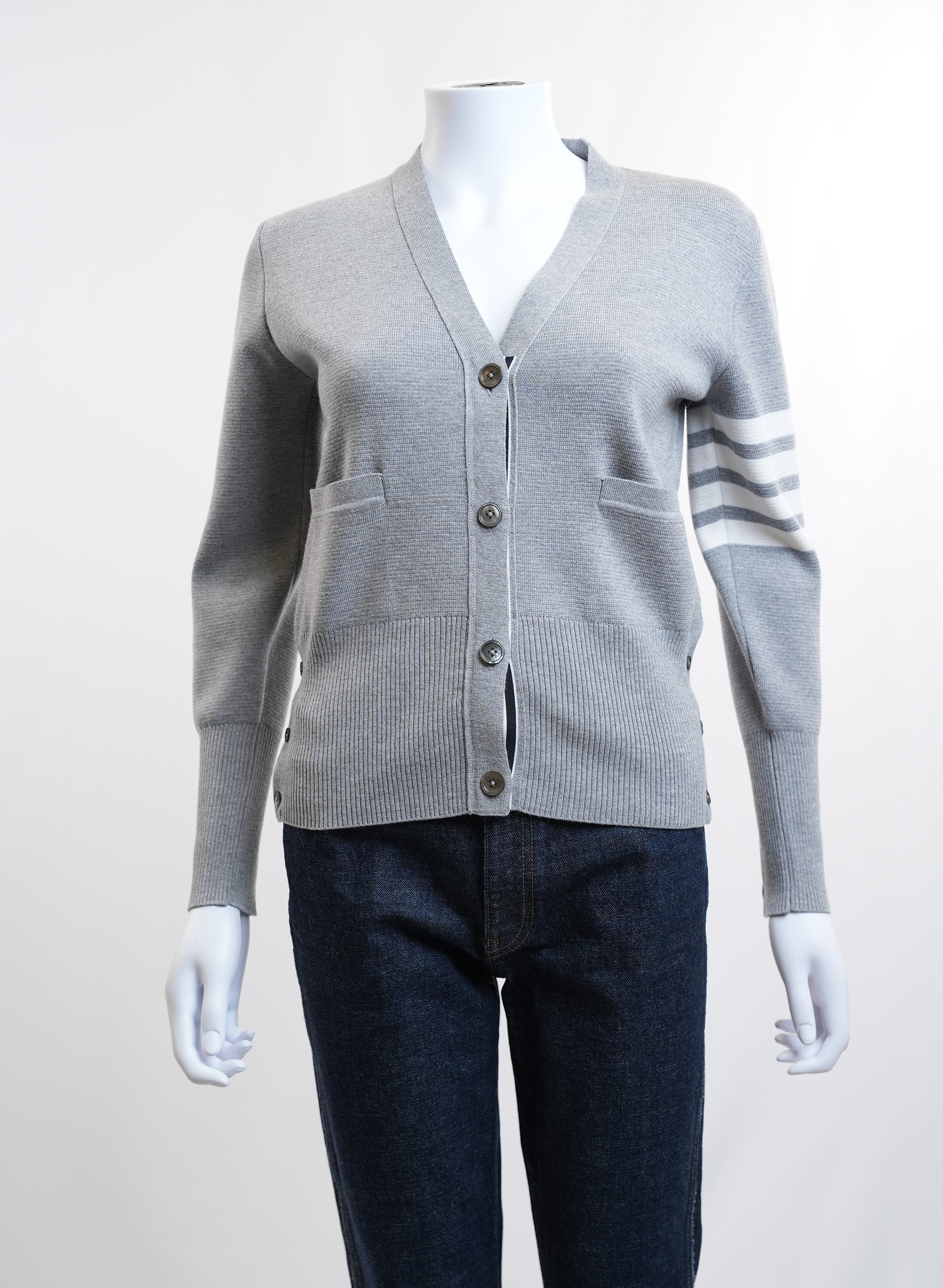 Thom Browne Grey Cardigan