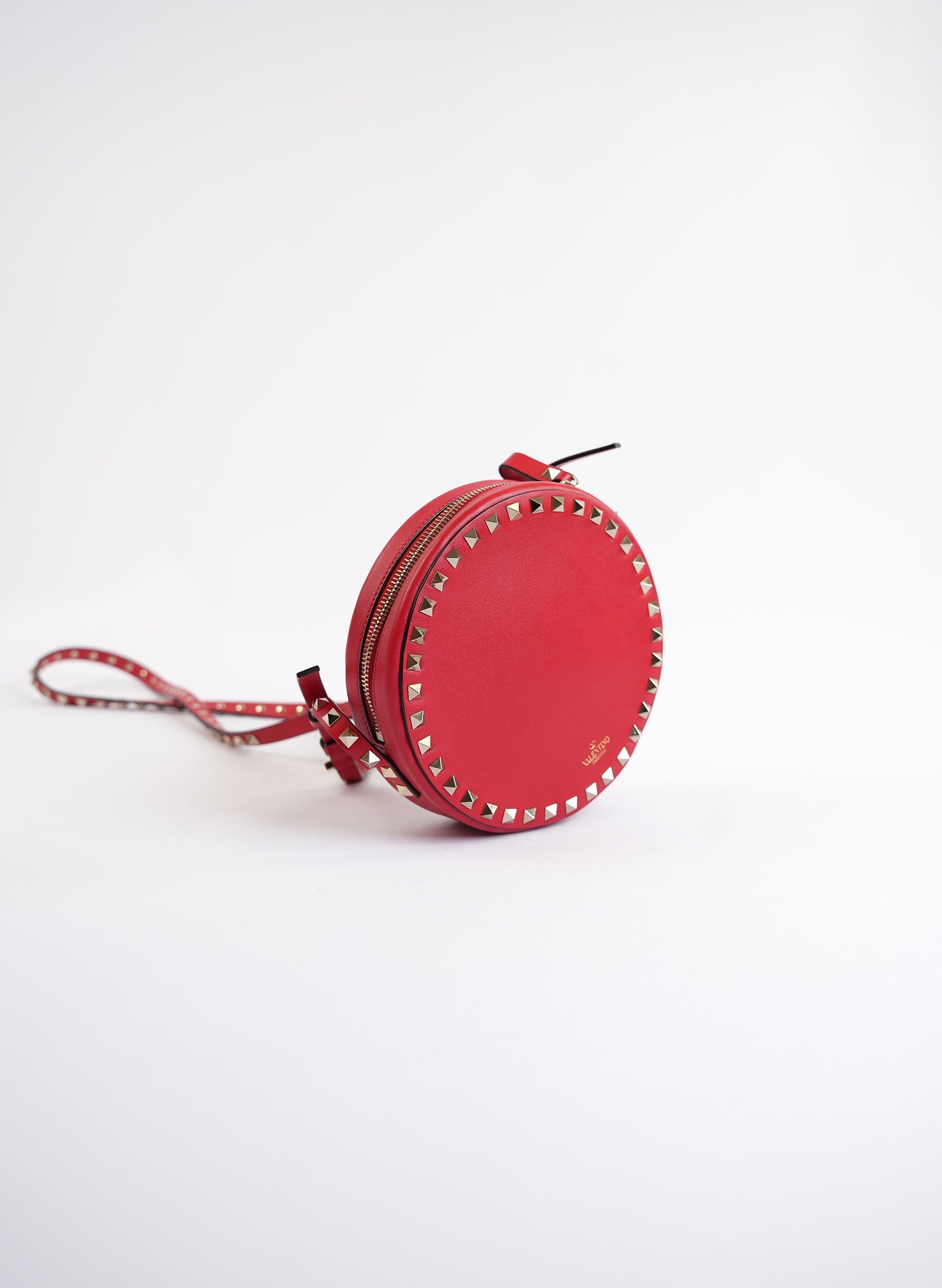Valentino Garavani Rockstud Round Leather Bag
