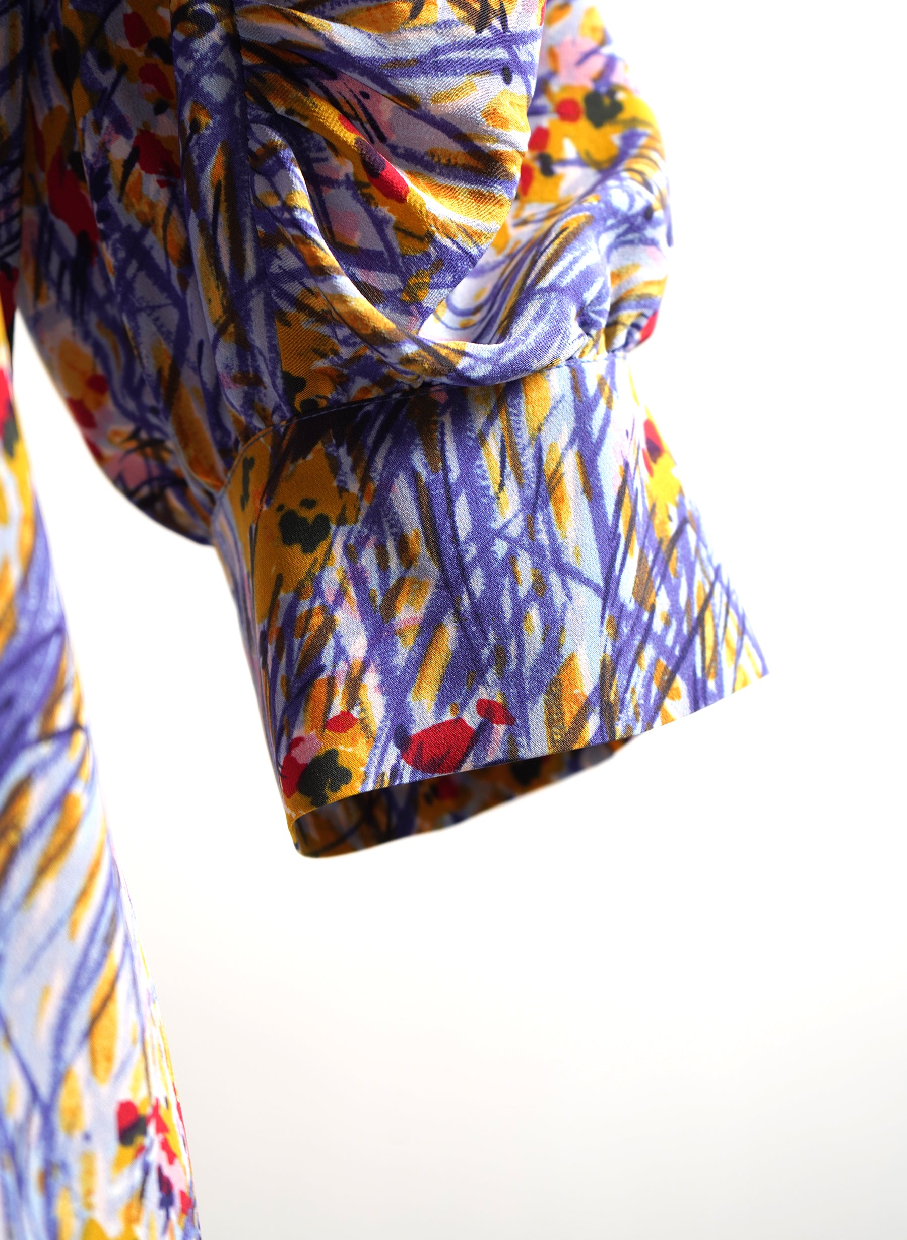 Chemisier Prada en soie imprimée à manches 3/4