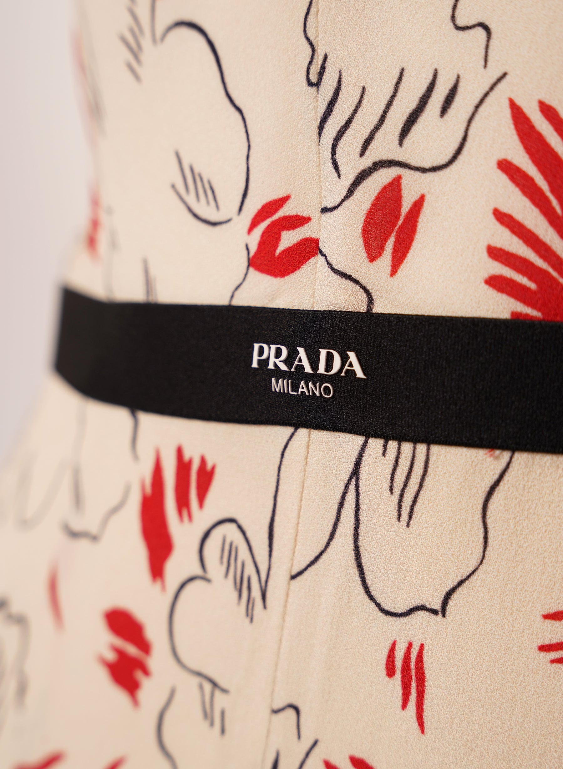 Robe Prada Primula imprimée Sabl√©