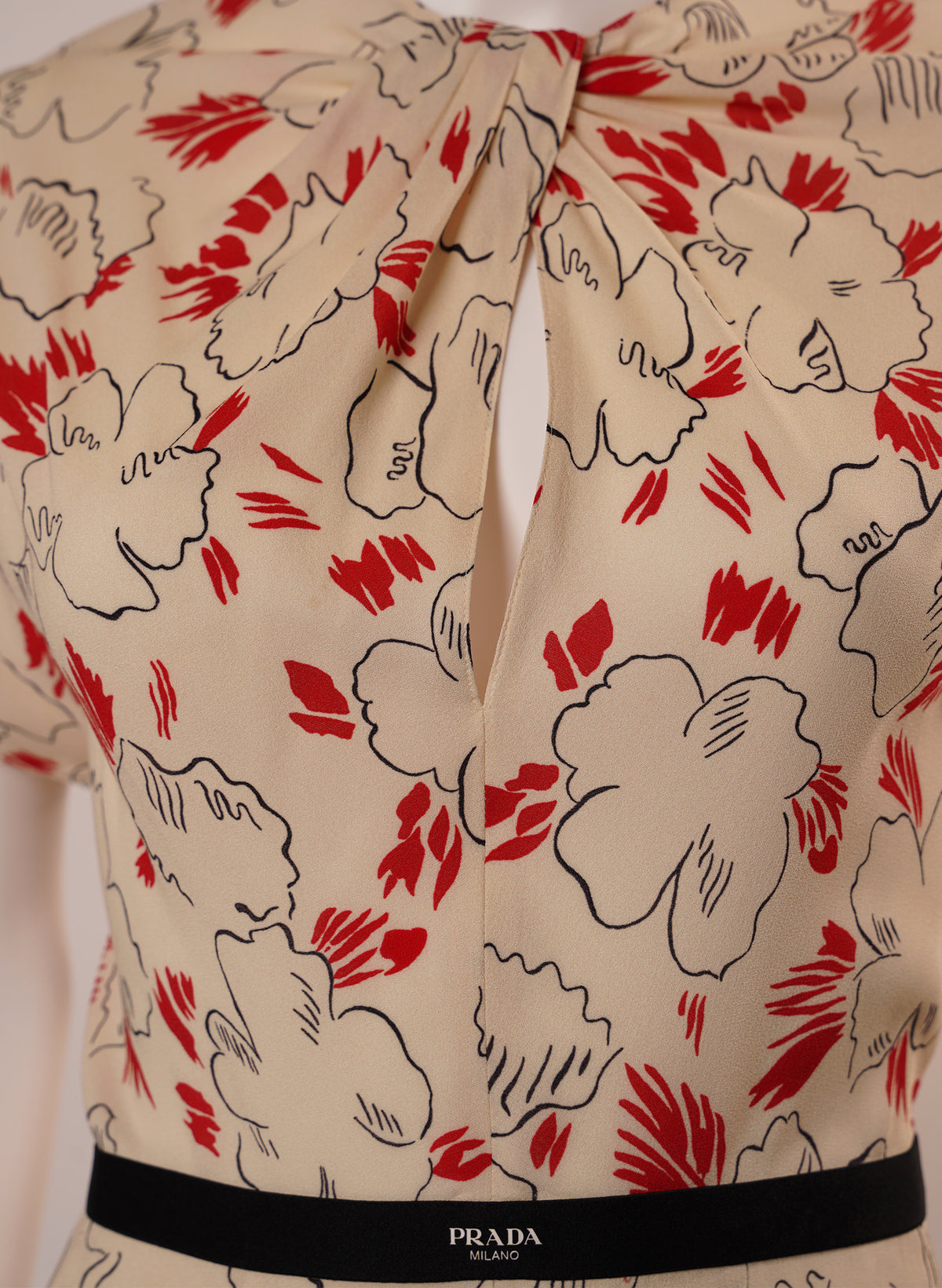 Robe Prada Primula imprimée Sabl√©