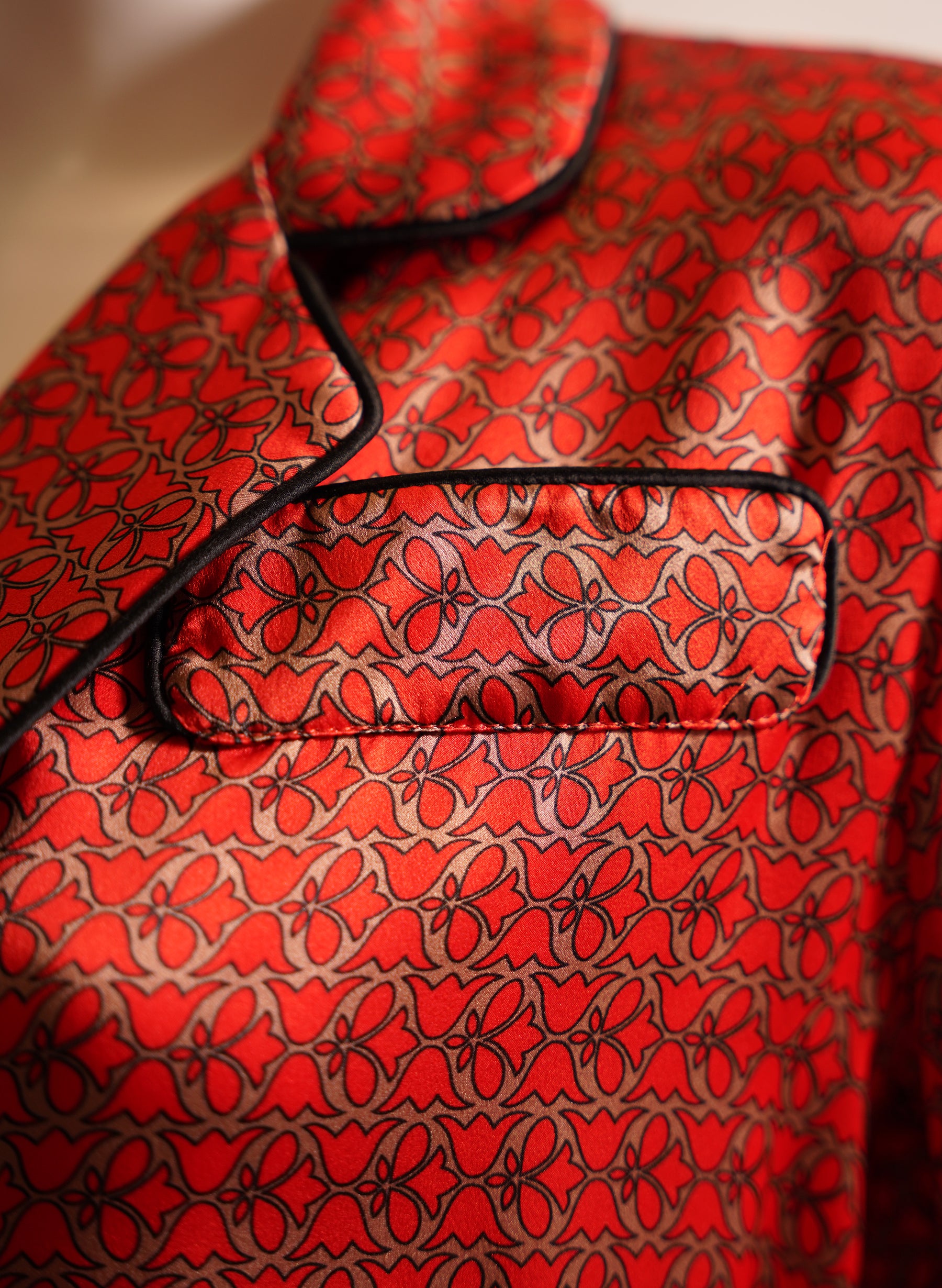 Robe chemise midi en soie imprimée Johanna Ortiz