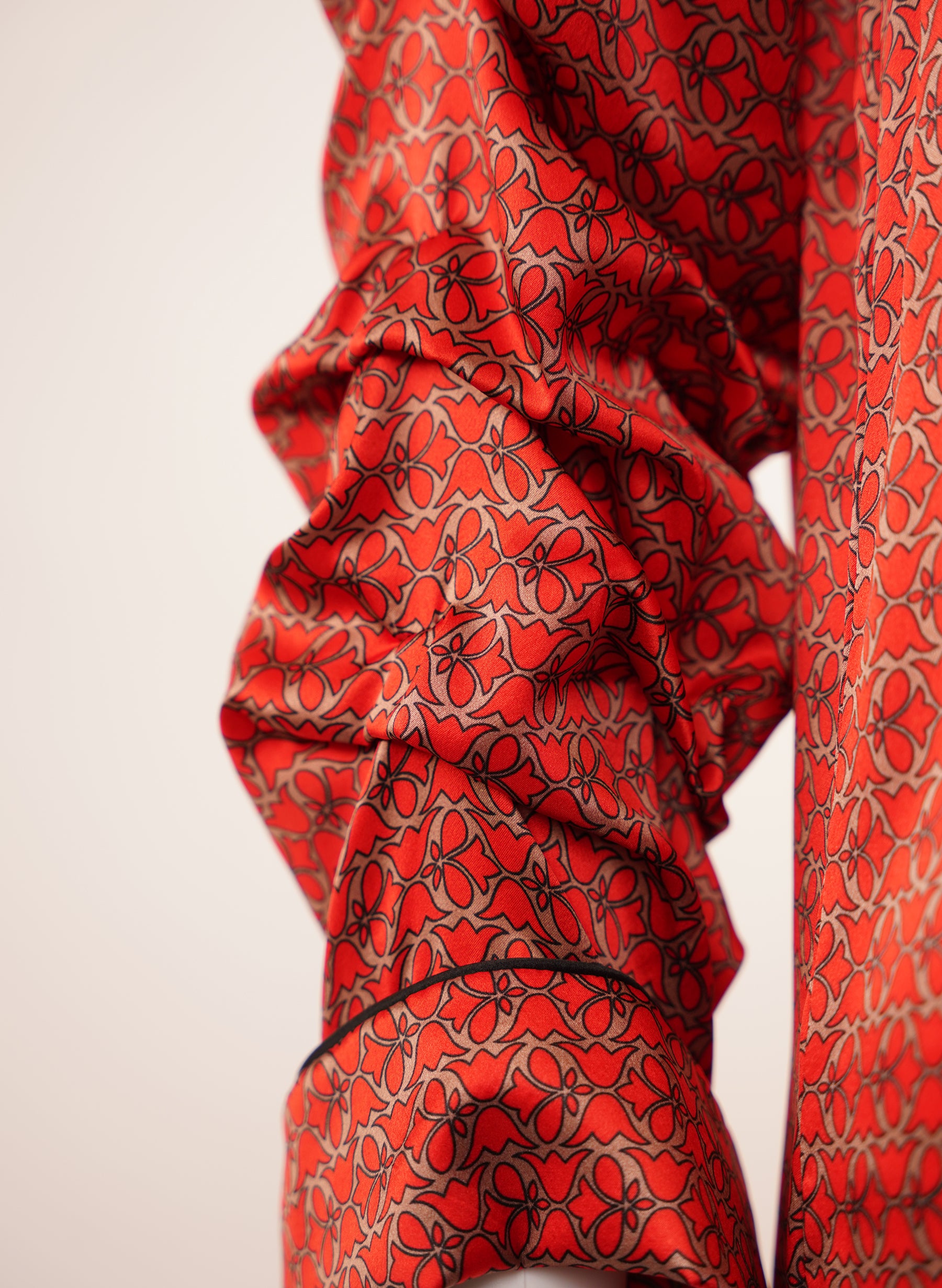 Robe chemise midi en soie imprimée Johanna Ortiz