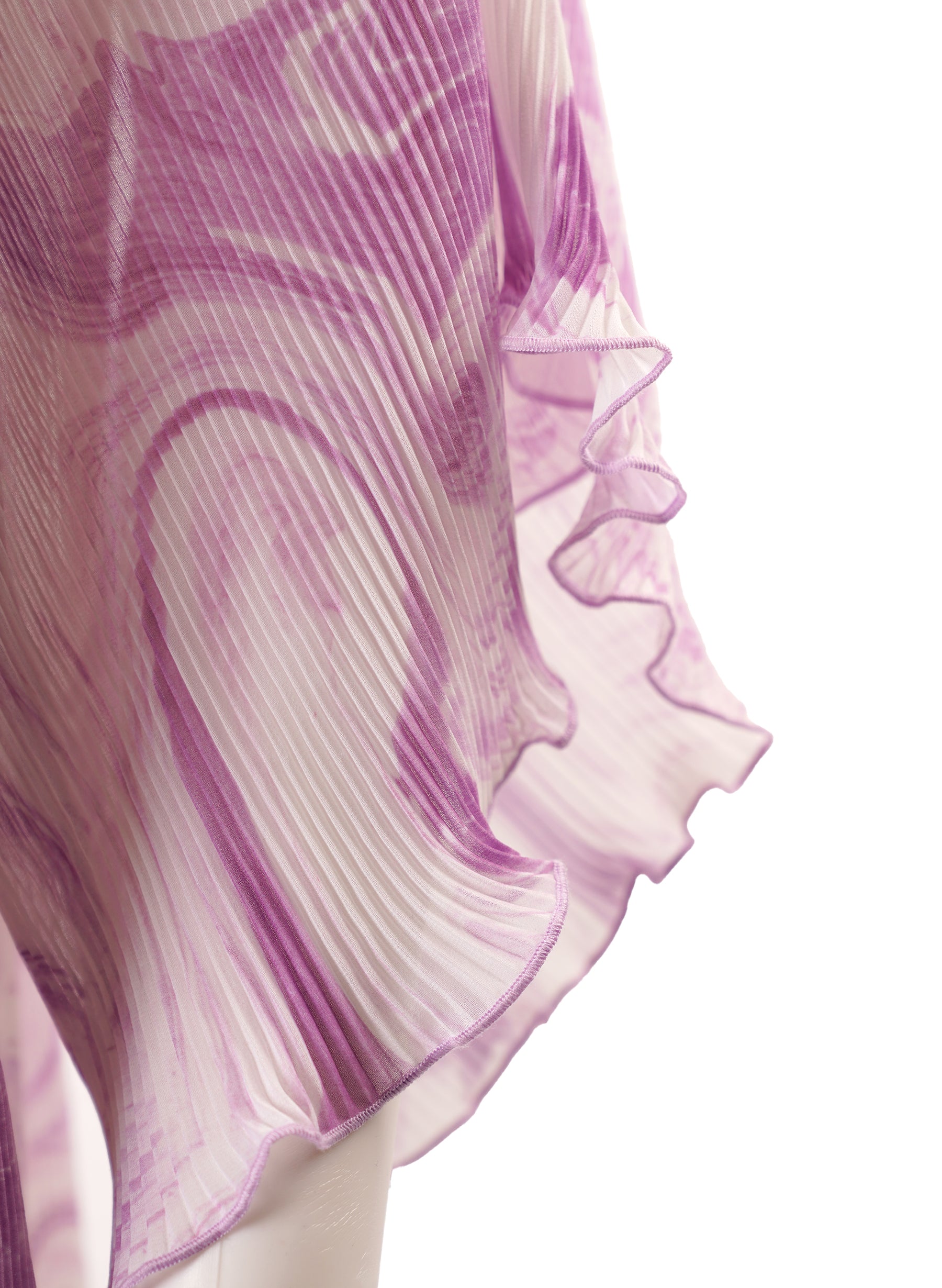 Robe mini plissée à imprimé tourbillon Ganni