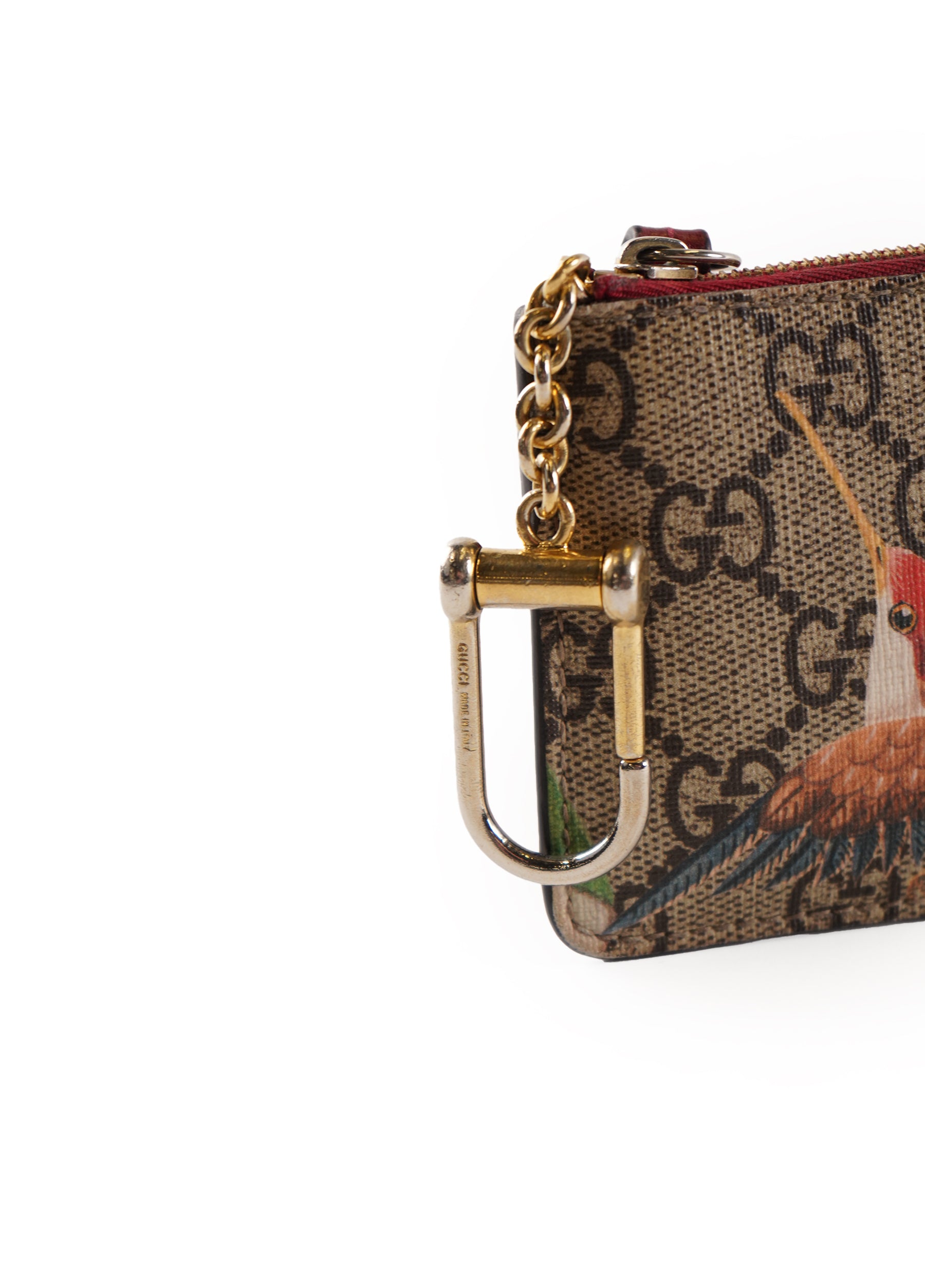 Étui à clés Gucci Monogram GG Supreme Tian Print Rouge