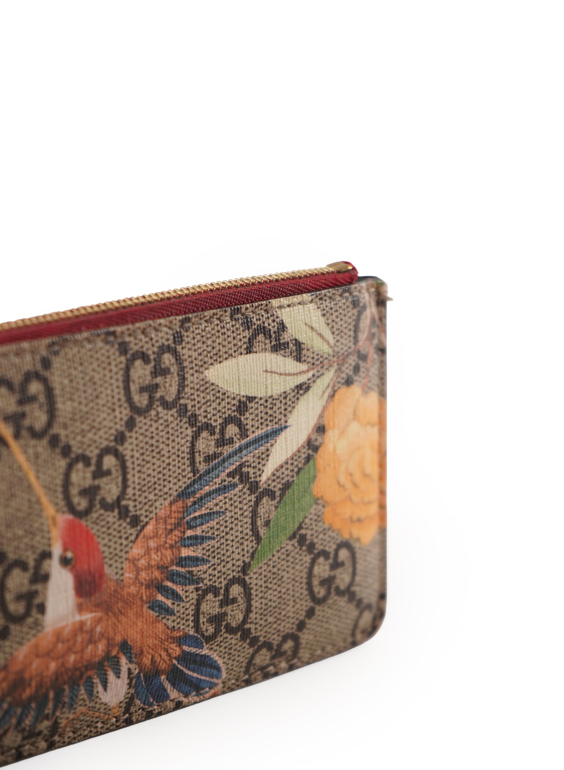 Étui à clés Gucci Monogram GG Supreme Tian Print Rouge