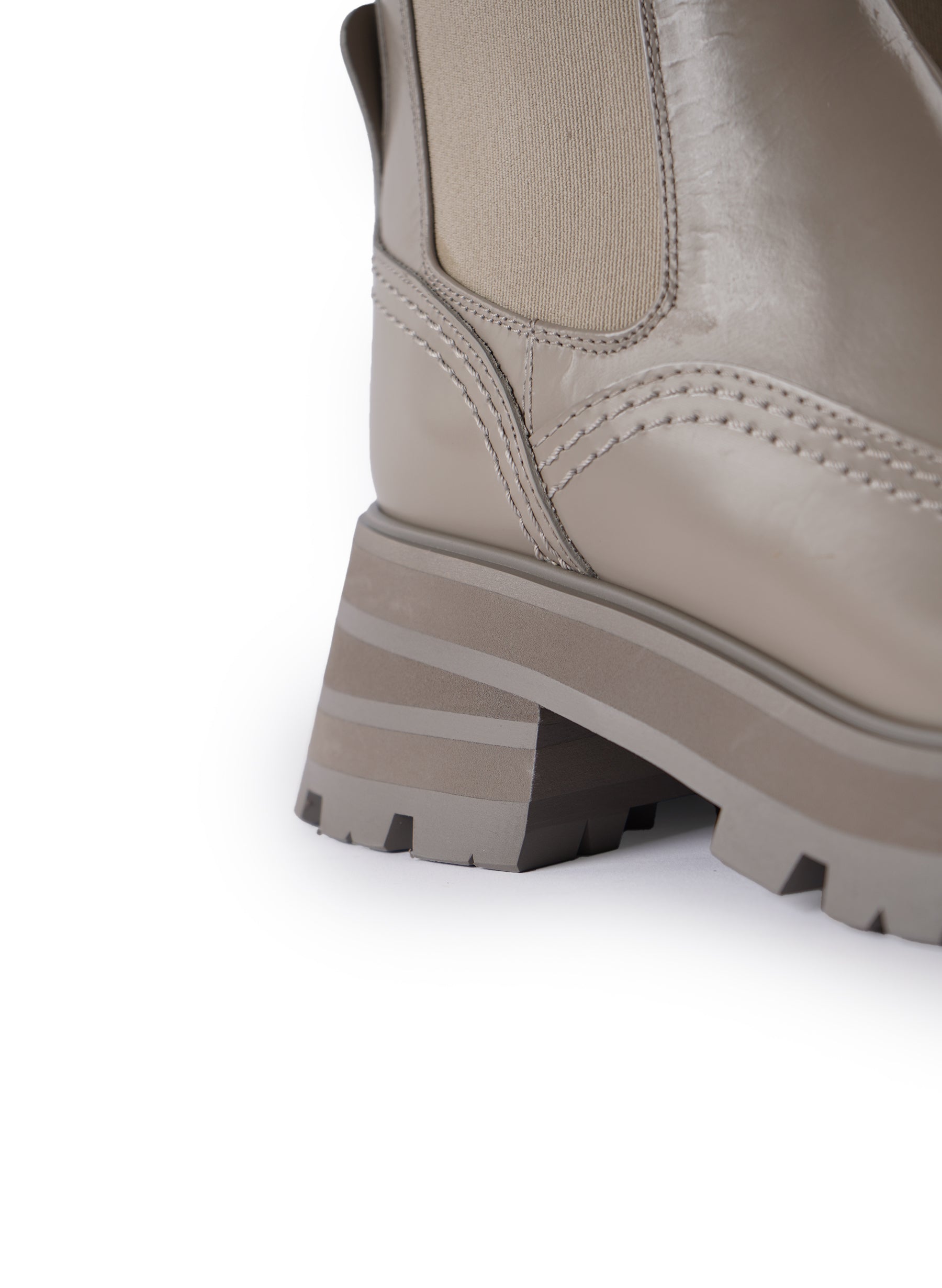 Bottes Alexander McQueen Wander en cuir couleur pierre