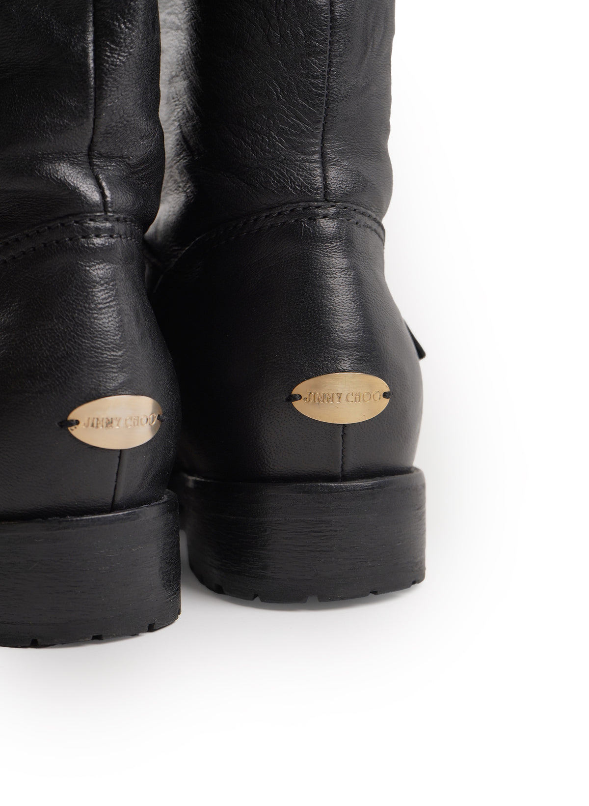 Jimmy Choo Lambskin Biker Boots