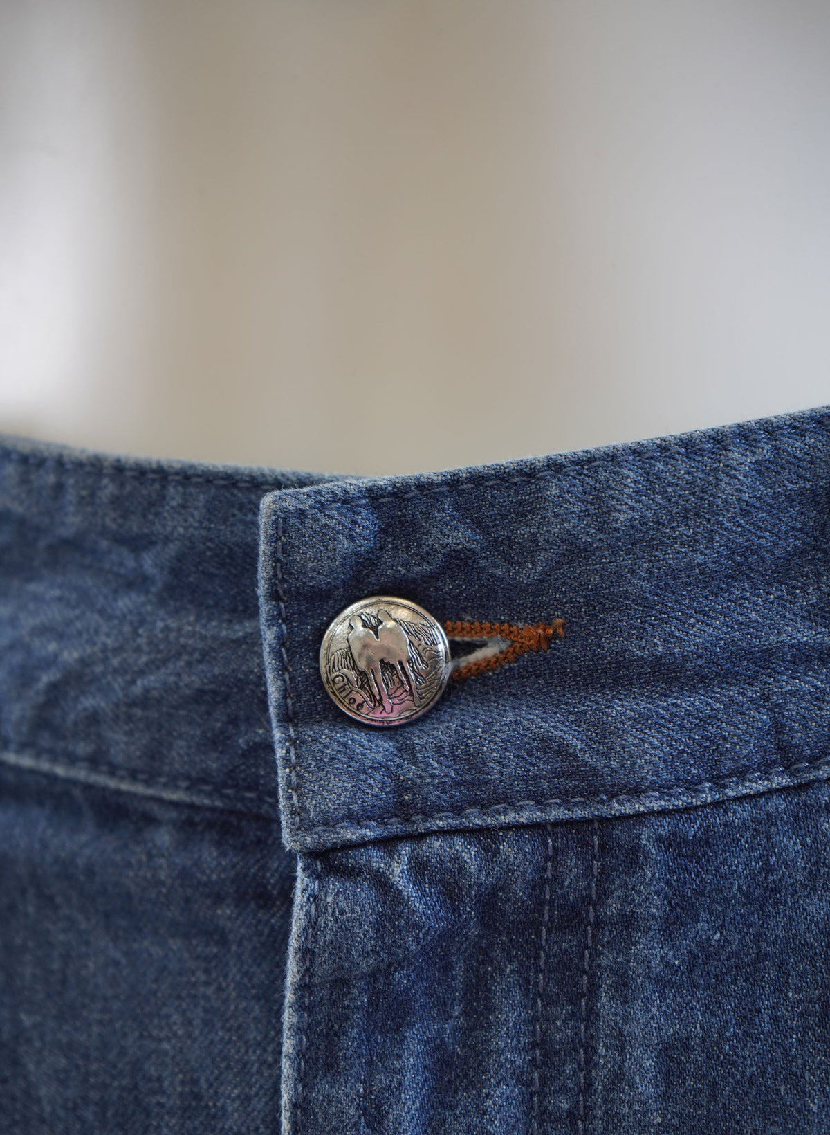 Jupe en jean brodée Chloé