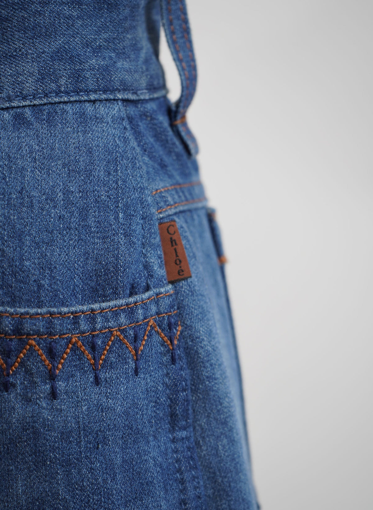 Jupe en jean brodée Chloé