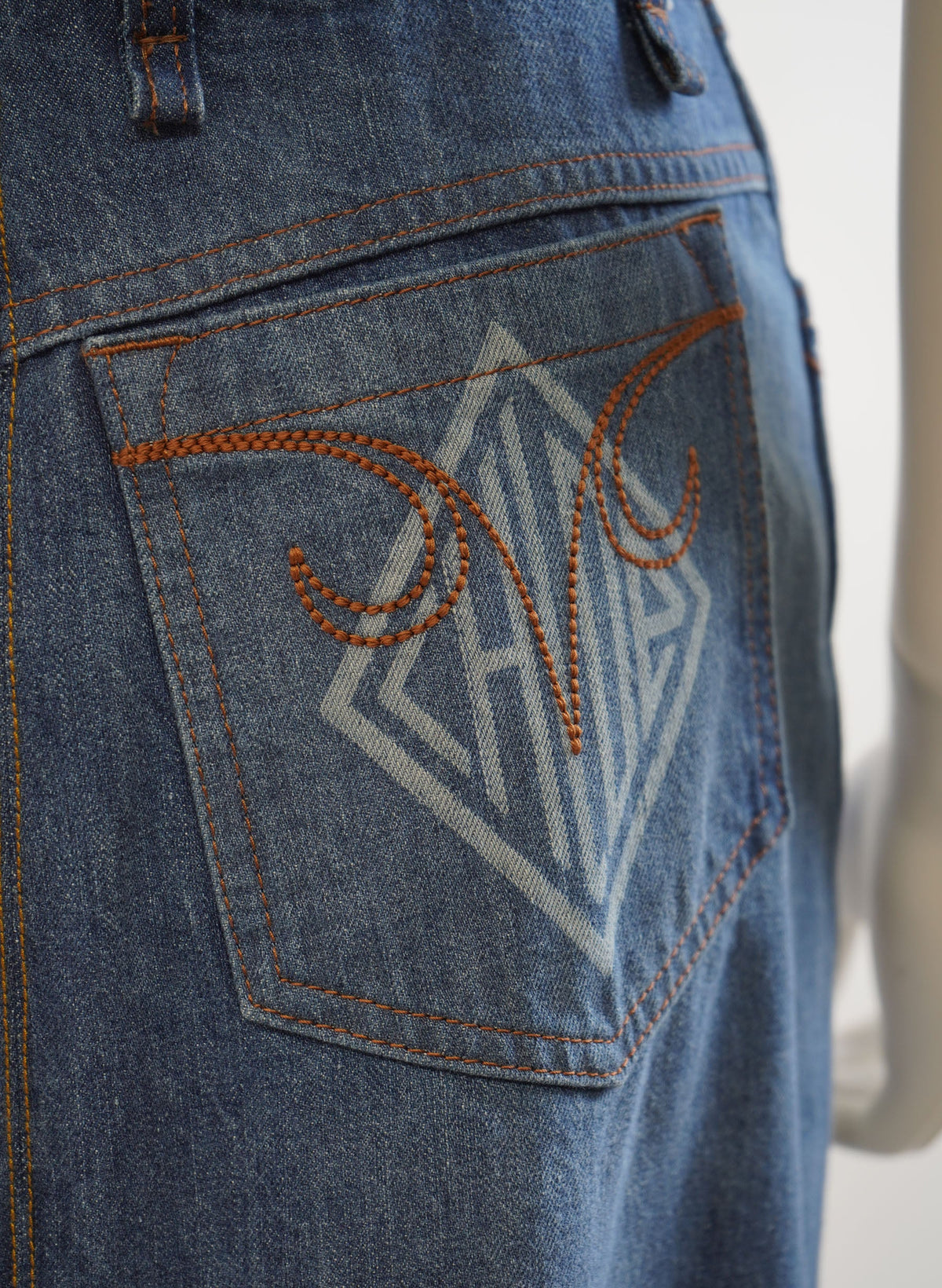 Jupe en jean brodée Chloé