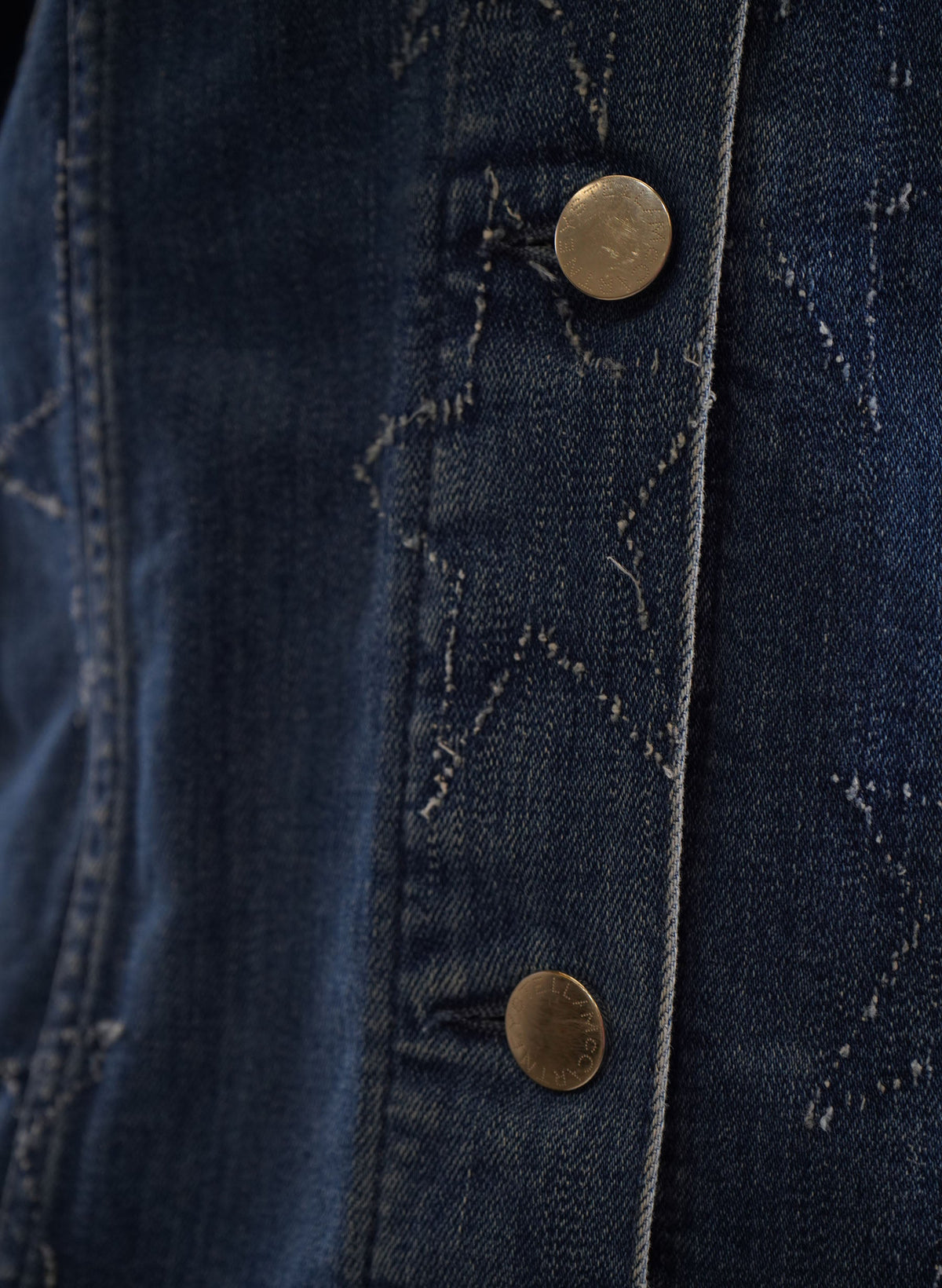 Veste en jean Stella McCartney à accents étoiles