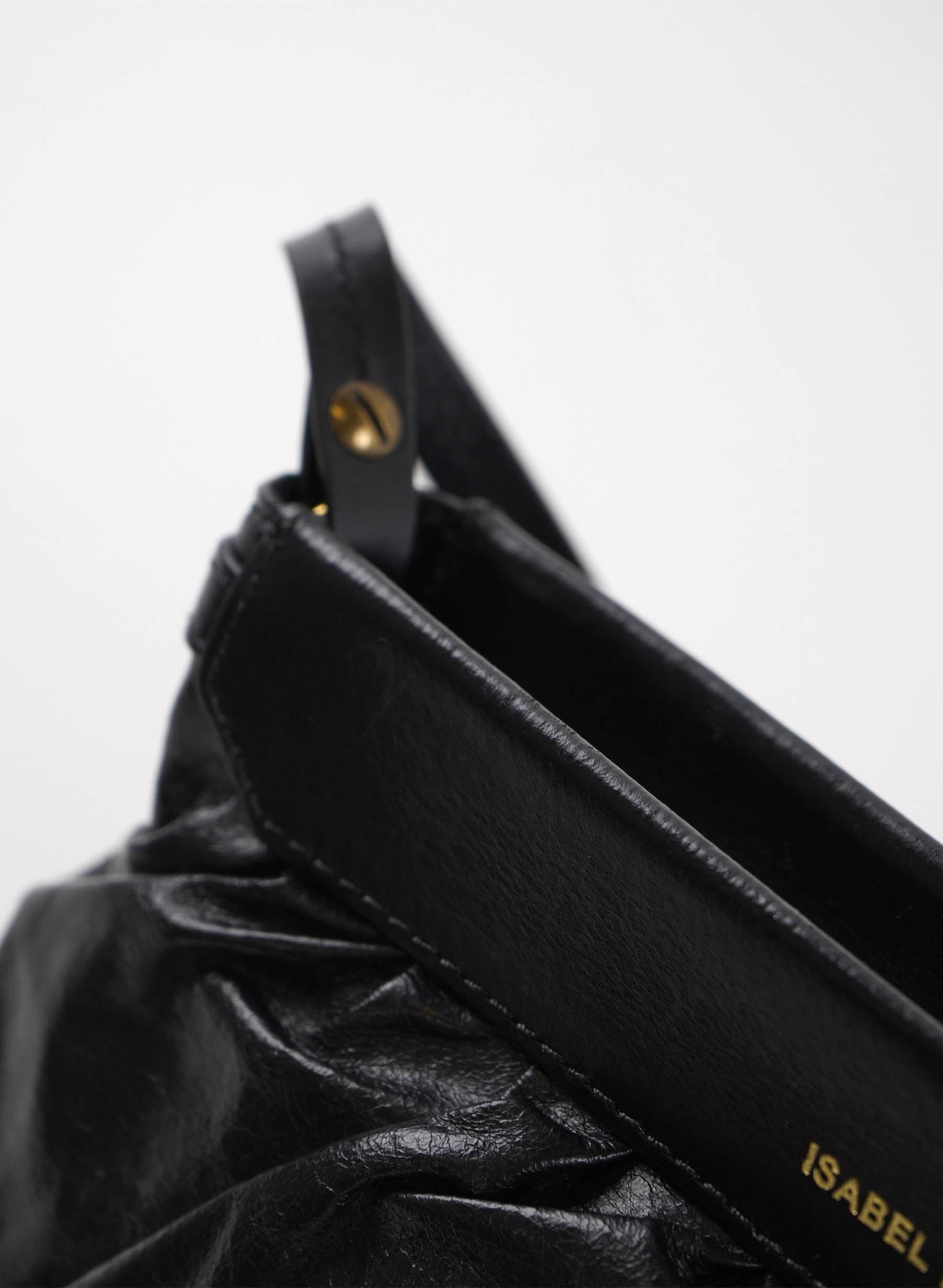 Sac bandoulière Isabel Marant Luzes en cuir froncé et nylon