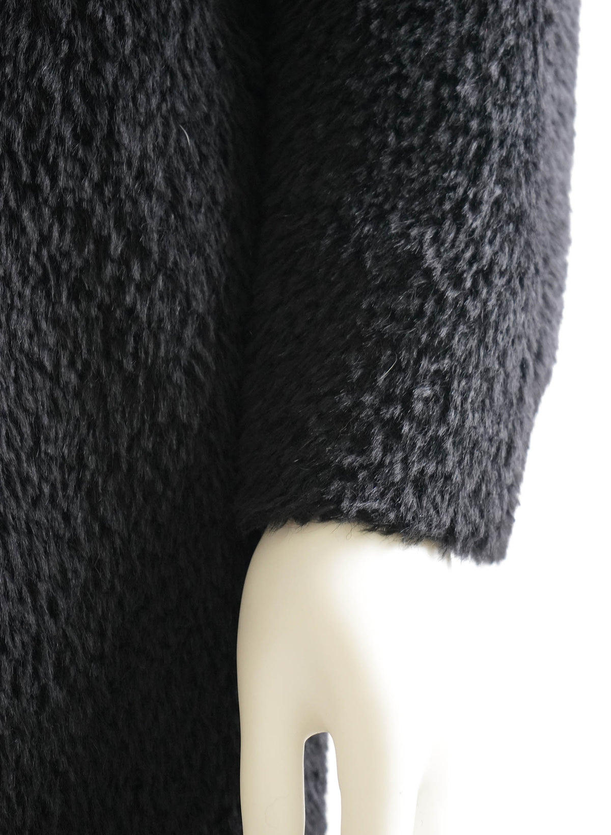 Manteau Max Mara en mélange d'alpaga noir
