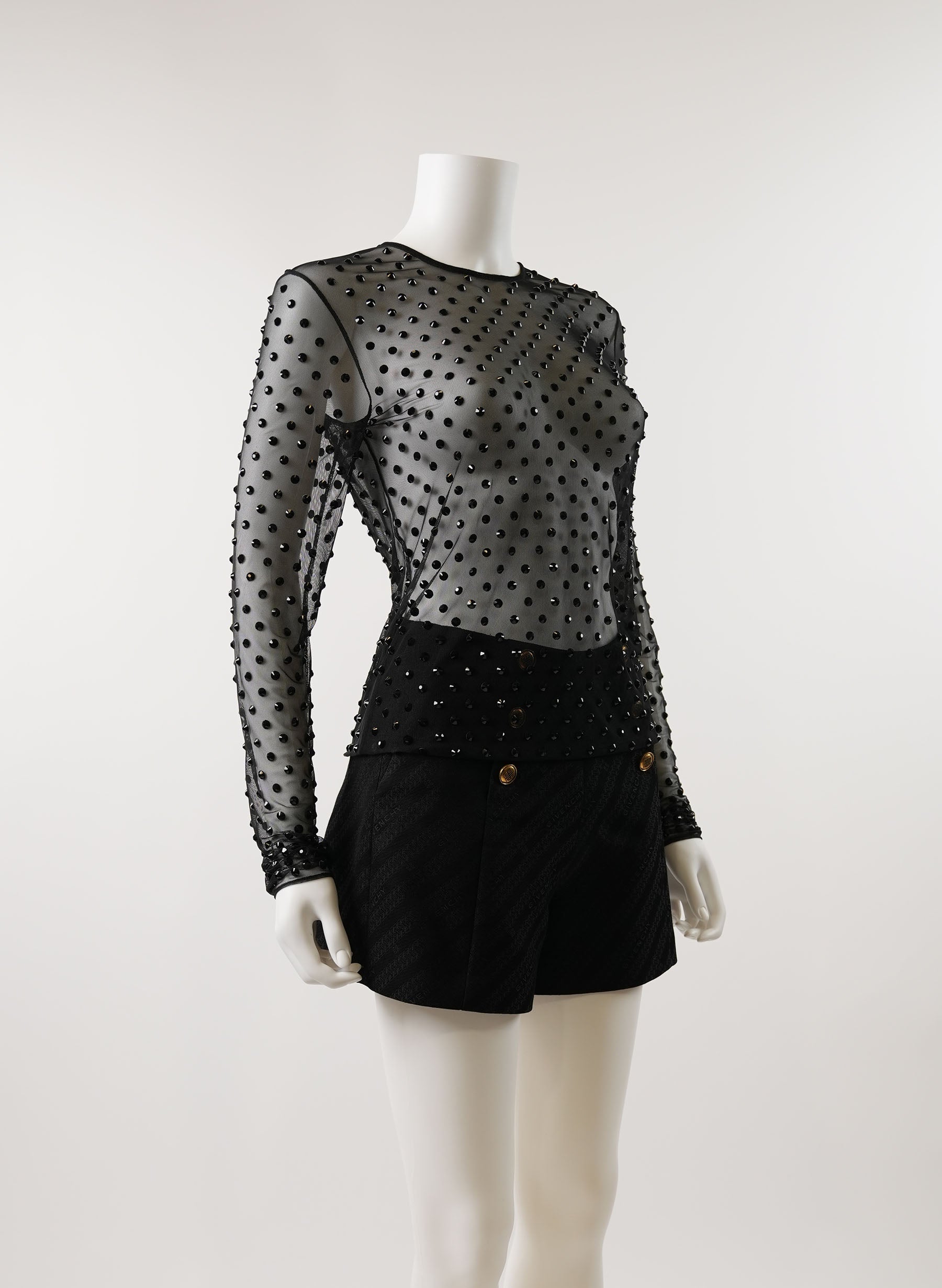 Haut à manches longues orné Balmain